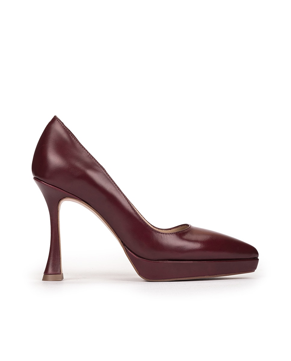 Sapatos de Salto com Plataforma Bordeaux-1