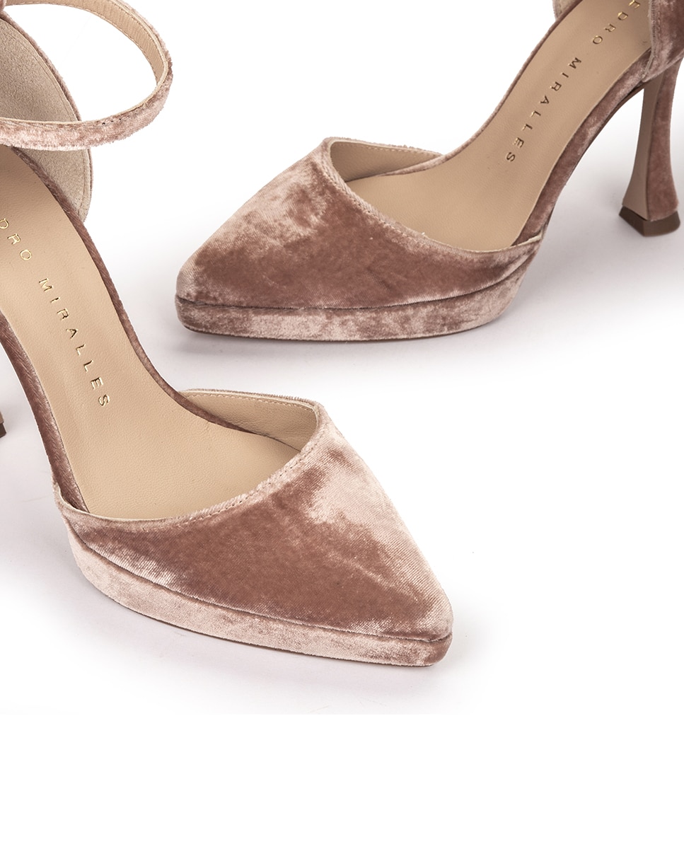 Sapatos de Salto com Fecho de Pulseira Castanho-claro-4