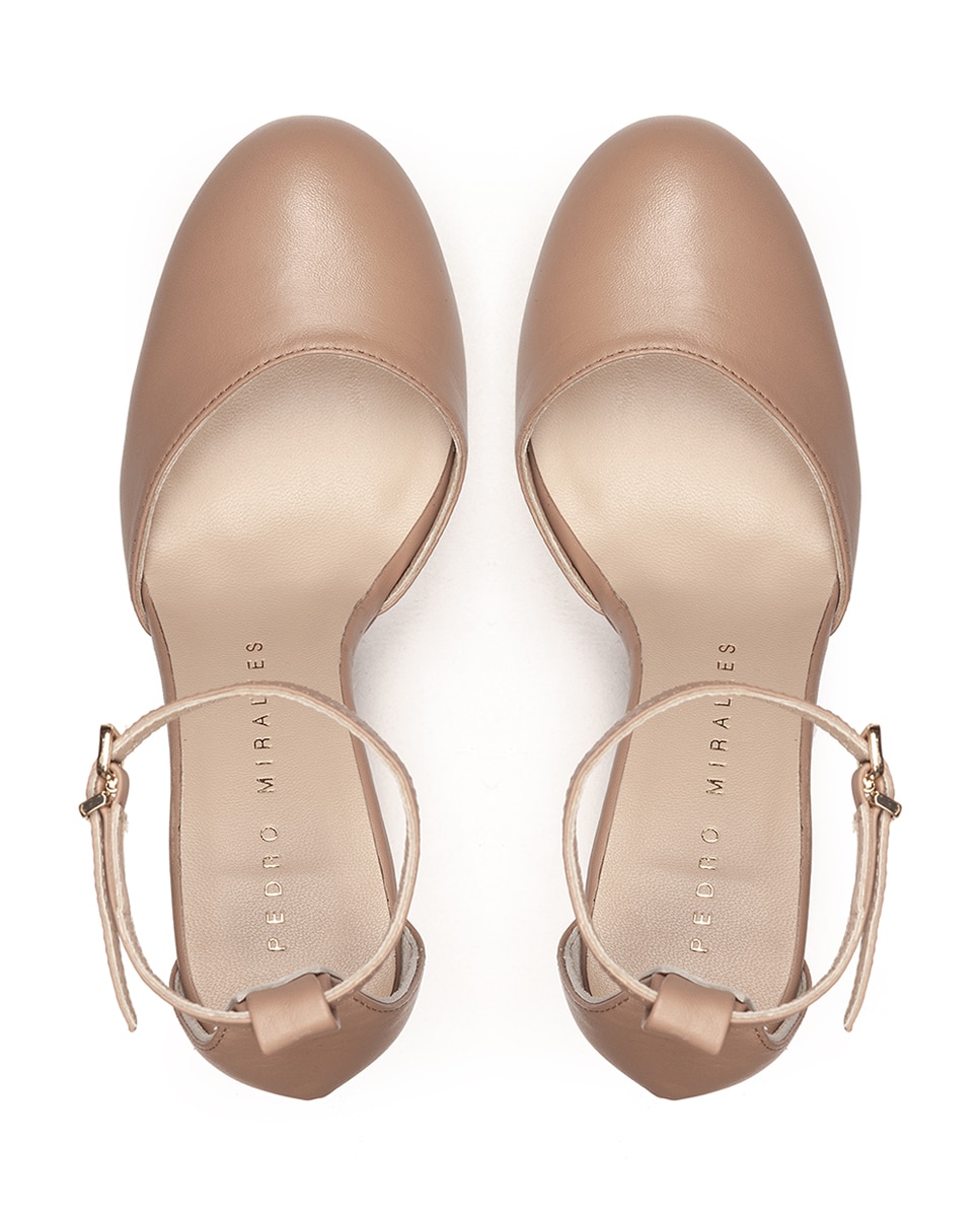 Sapatos de Salto com Plataforma Bege-3