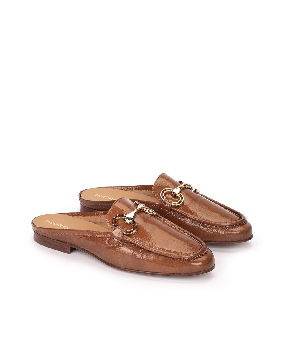 Mules de Verniz com Fivela Camel-2