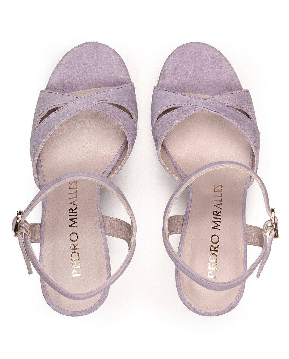 Sandálias de Salto com Plataforma Lilás-3