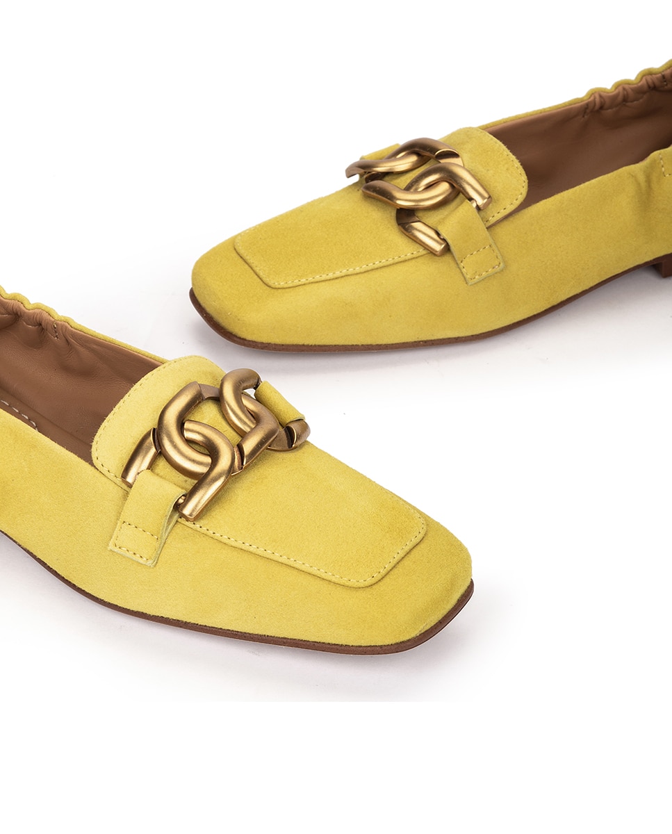 Mocassins com Adorno Amarelo-4