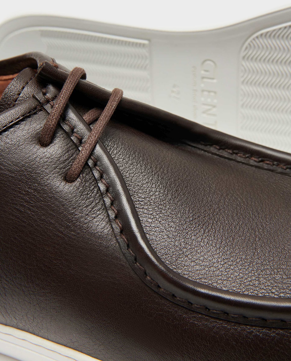Sapatos Wallabee de Cordões em Pele Moca-5