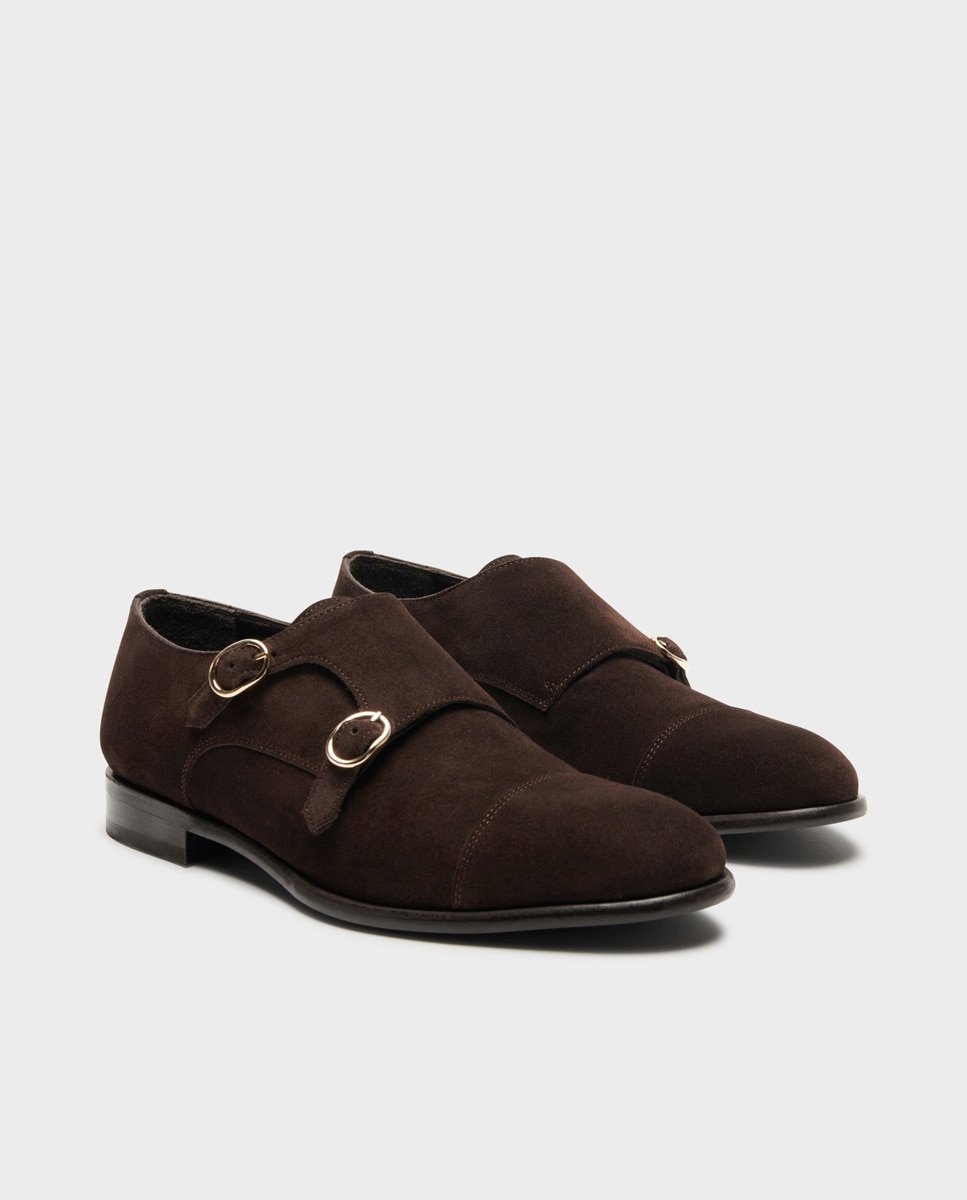 Imagem 0 de Sapatos Monk de Pele com Largura Especial