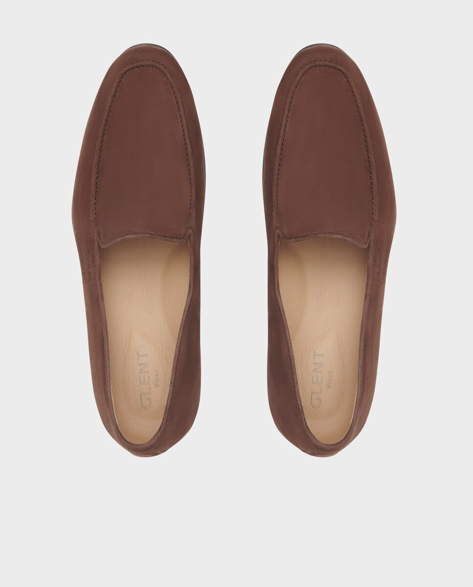 Mocassins Driver de Pele com Sola Vibram Largura Especial Castanho-3