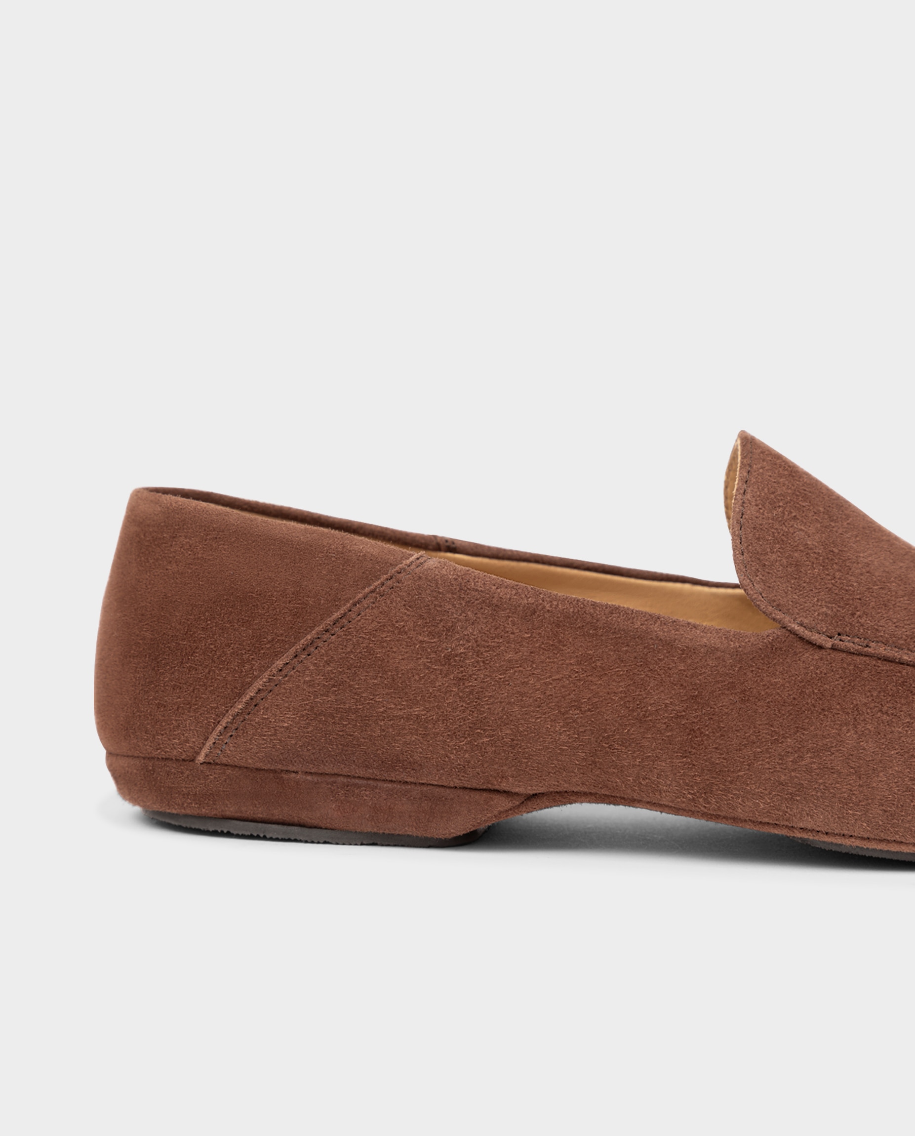Sapato Confortável Slipper Confortável de Pele Castanho-4