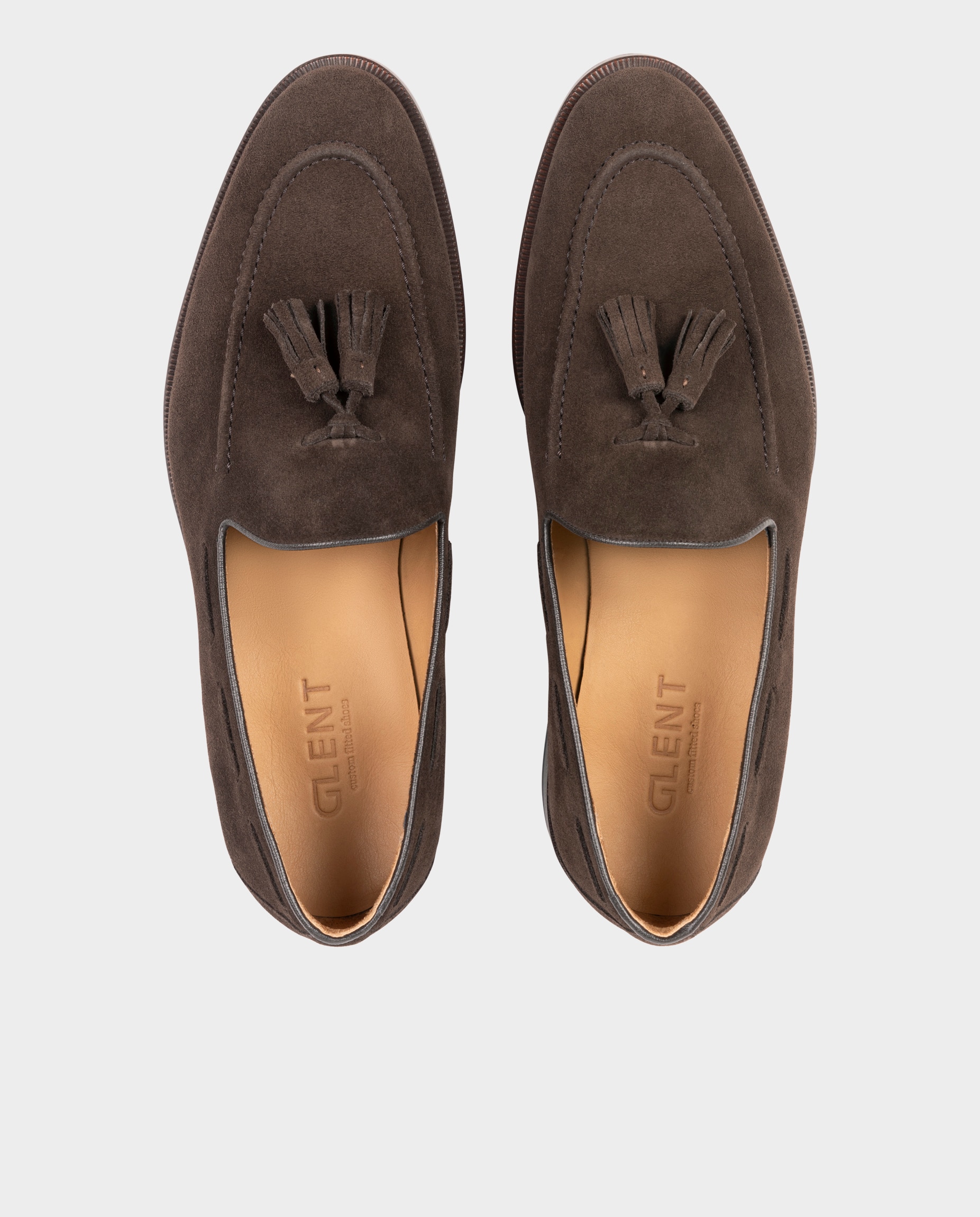 Mocassins de Pele com Pompom Largura Especial Castanho-escuro-3