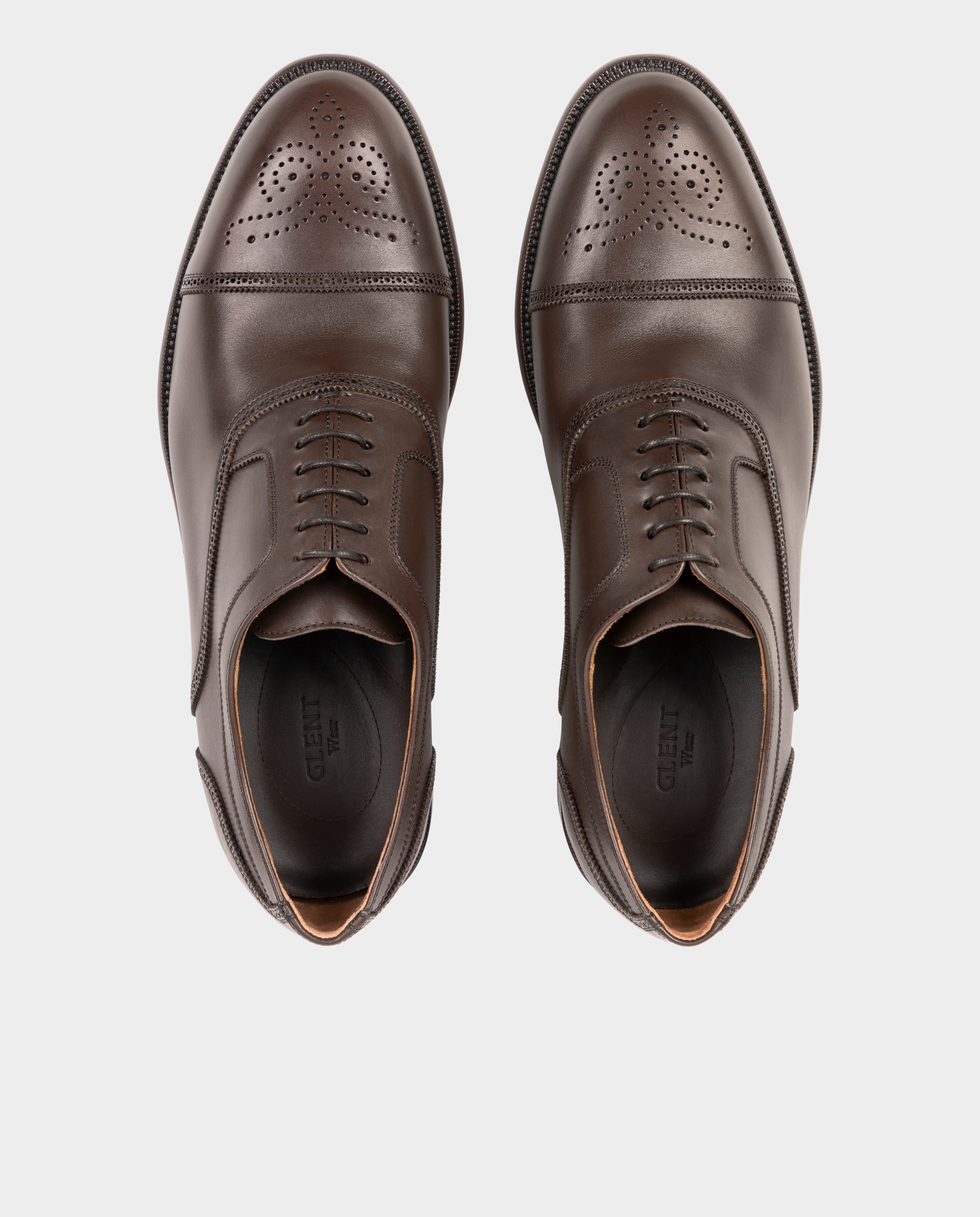 Sapatos Oxford de Pele Castanho-3