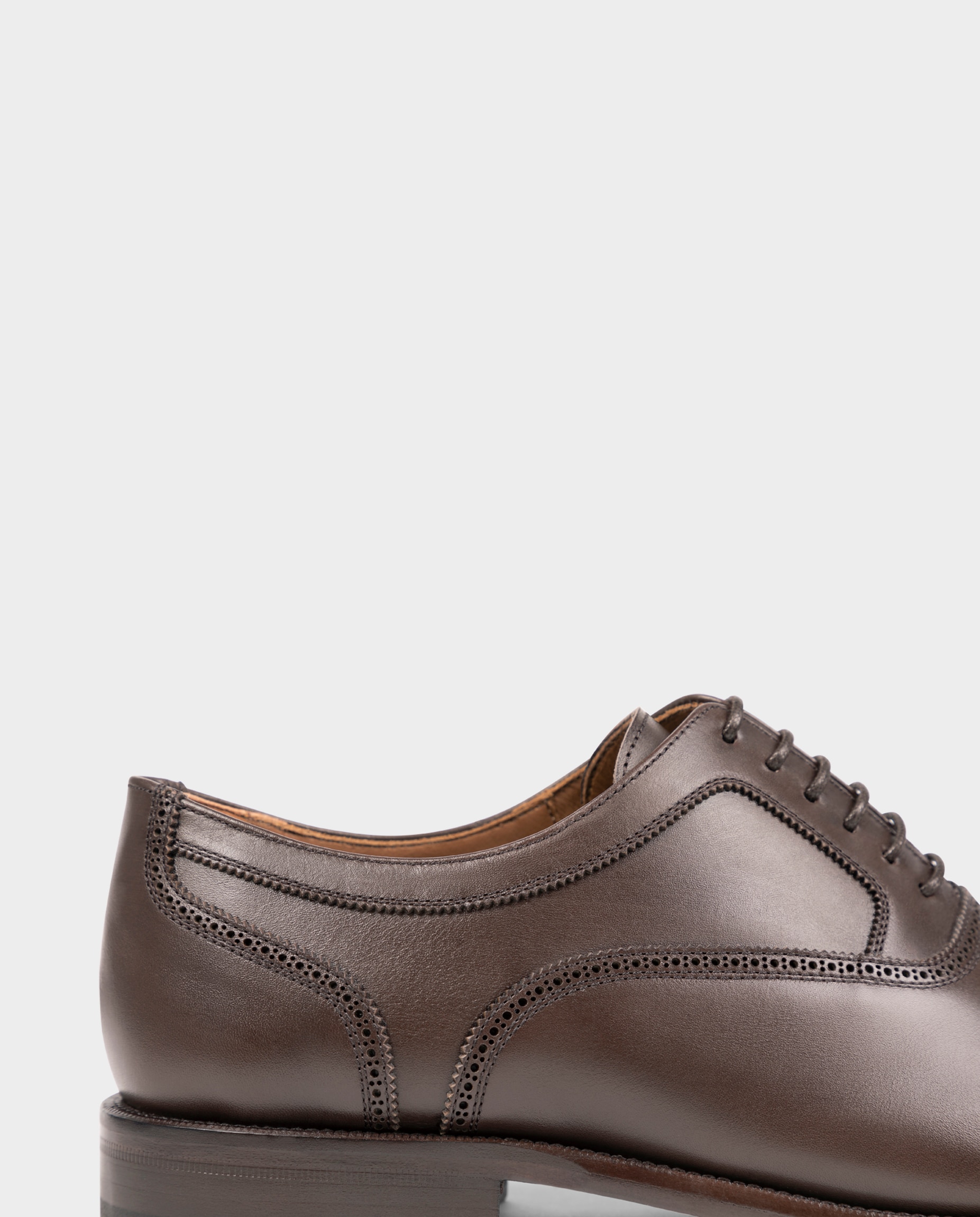 Sapatos Oxford de Pele Castanho-4