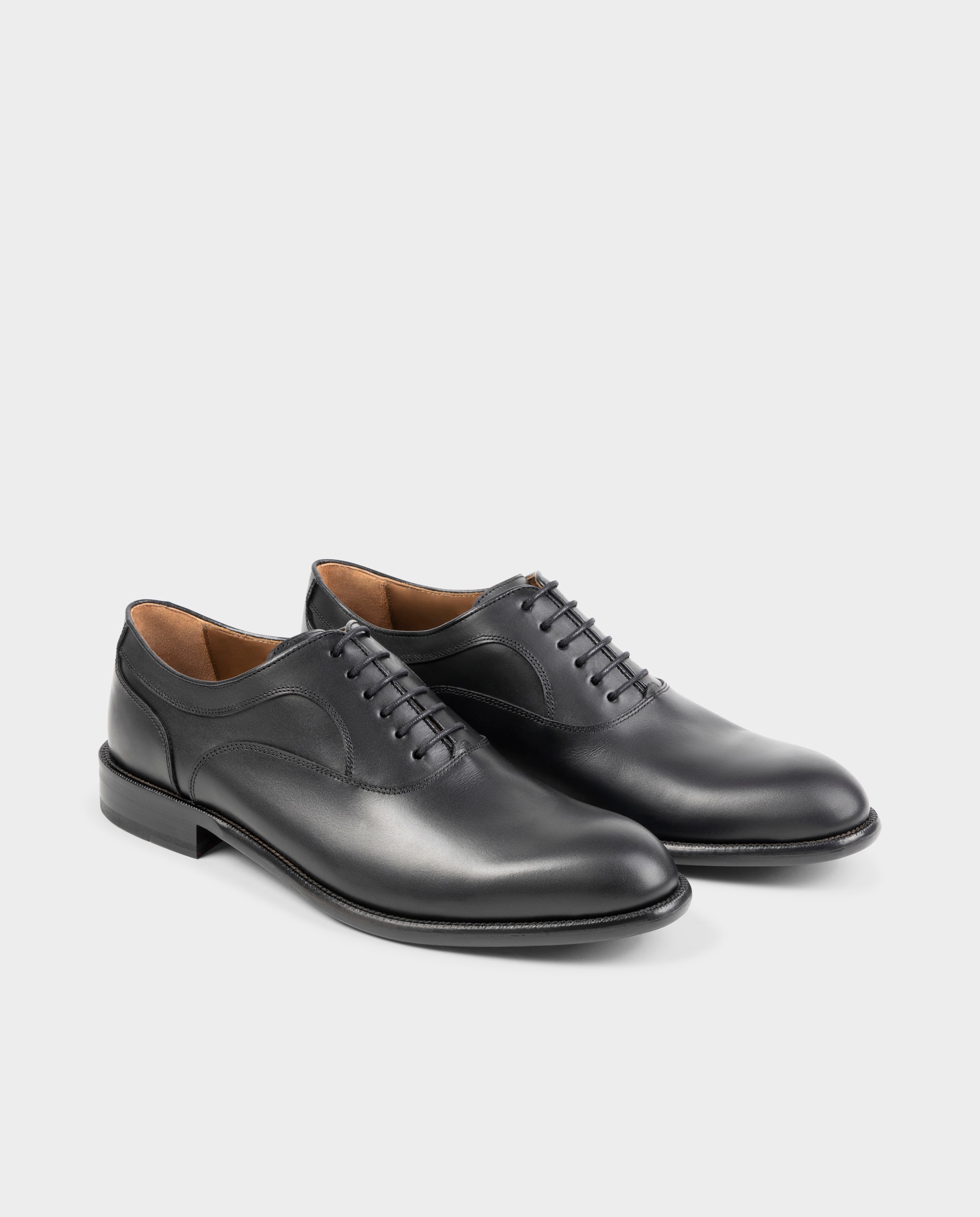 Sapatos Oxford de Pele Preto-2