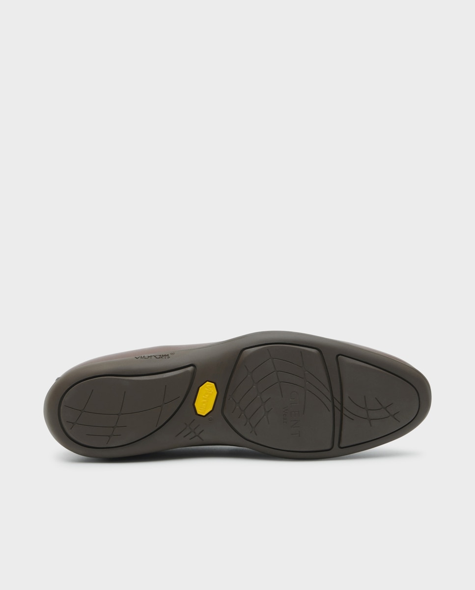 Mocassins Driver de Pele com Travessão Largo Especial Castanho-3
