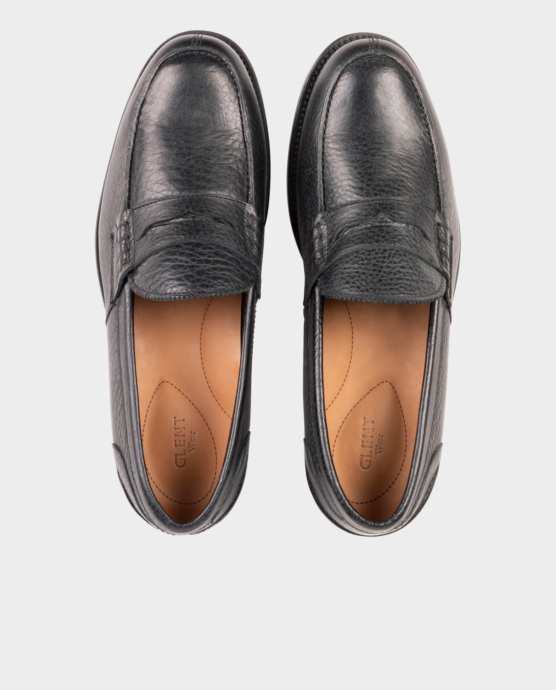 Mocassins de Pele com Travessão Largo Especial Preto-3