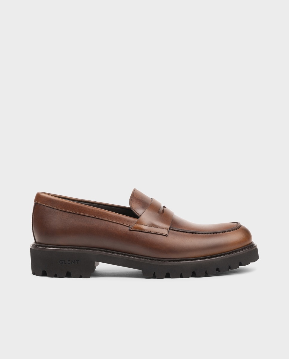 Mocassins Track de Pele com Travessão Couro-1