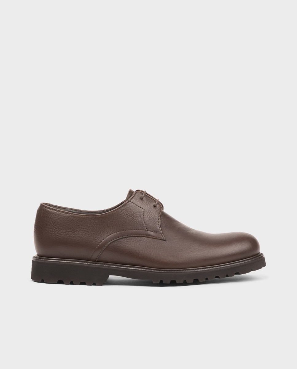 Imagem 0 de Sapatos de Cordões em Pele com Sola Vibram