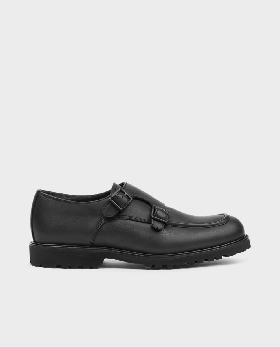 Imagem 0 de Sapatos Wallabee de Pele com Fivela Dupla e Sola Vibram