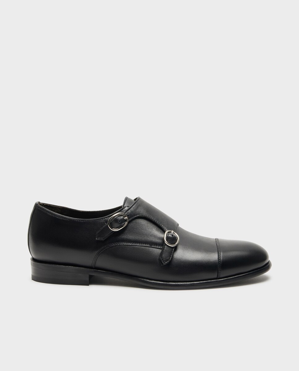 Imagem 0 de Sapatos Monk de Pele com Largura Especial