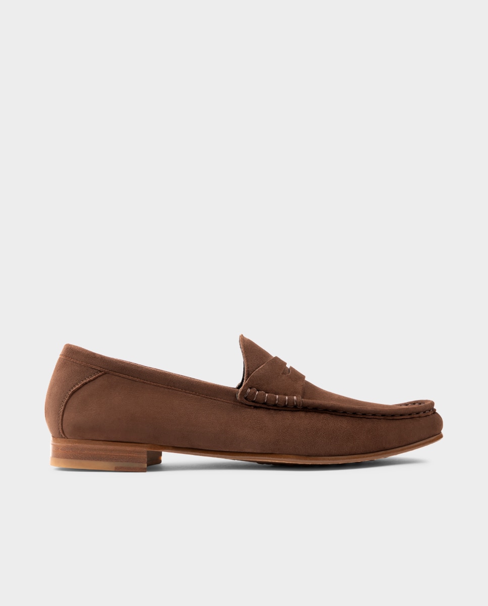 Imagem 0 de Mocassins com Travessão de Pele Camurça