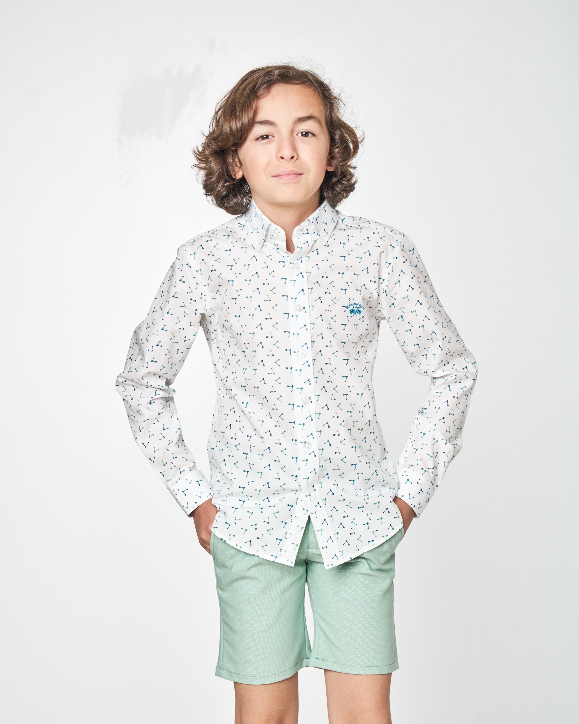 Imagem 0 de Camisa Popelina Infantil com Estampado Fantasia Branca