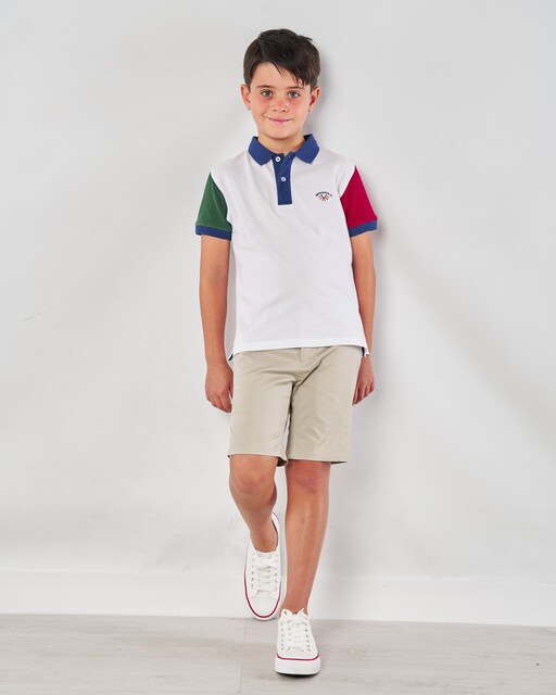 Imagem 0 de Polo de Manga Curta Infantil com Constrastes Multicolor