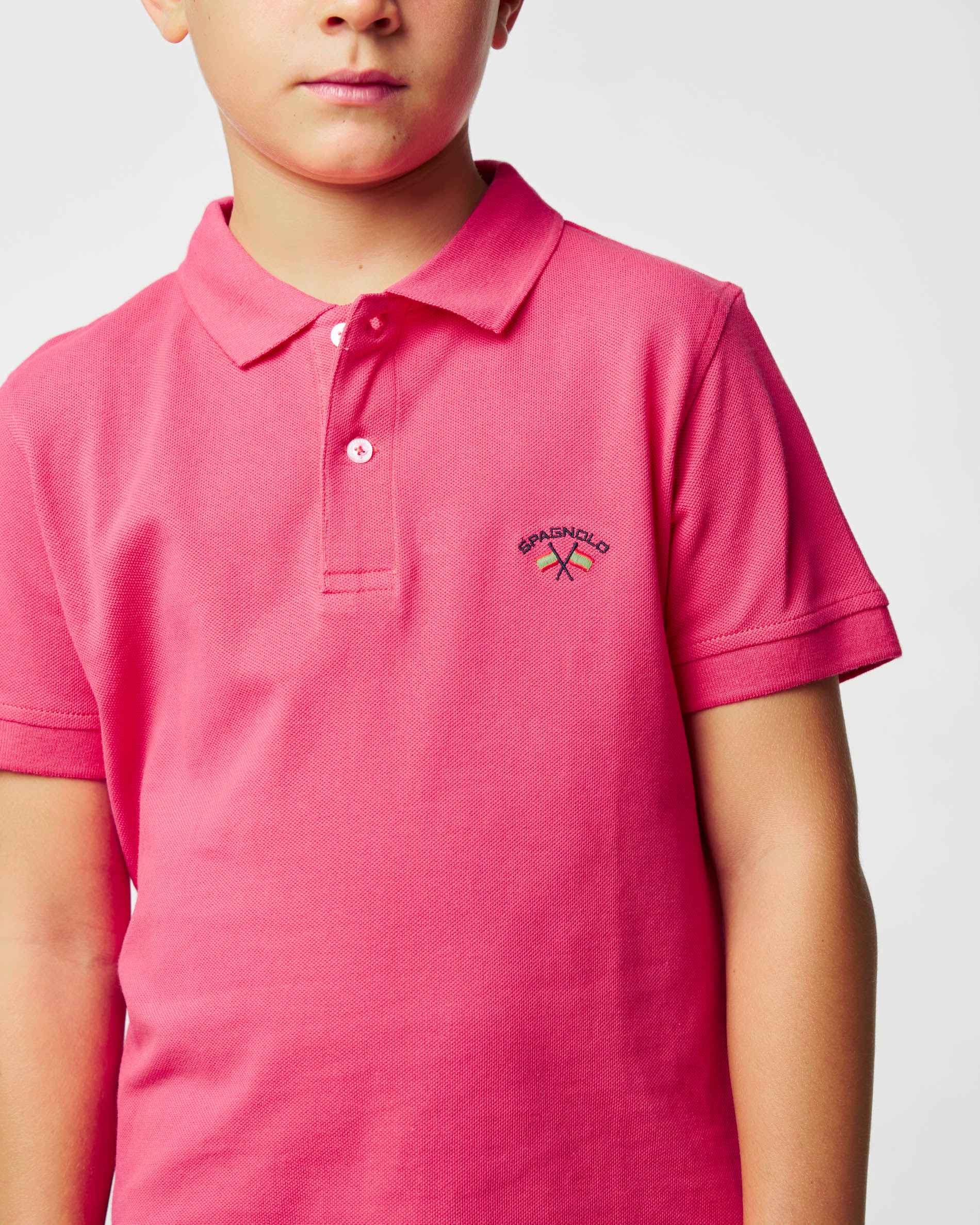 Polo Piqué Spagnolo Coral-2
