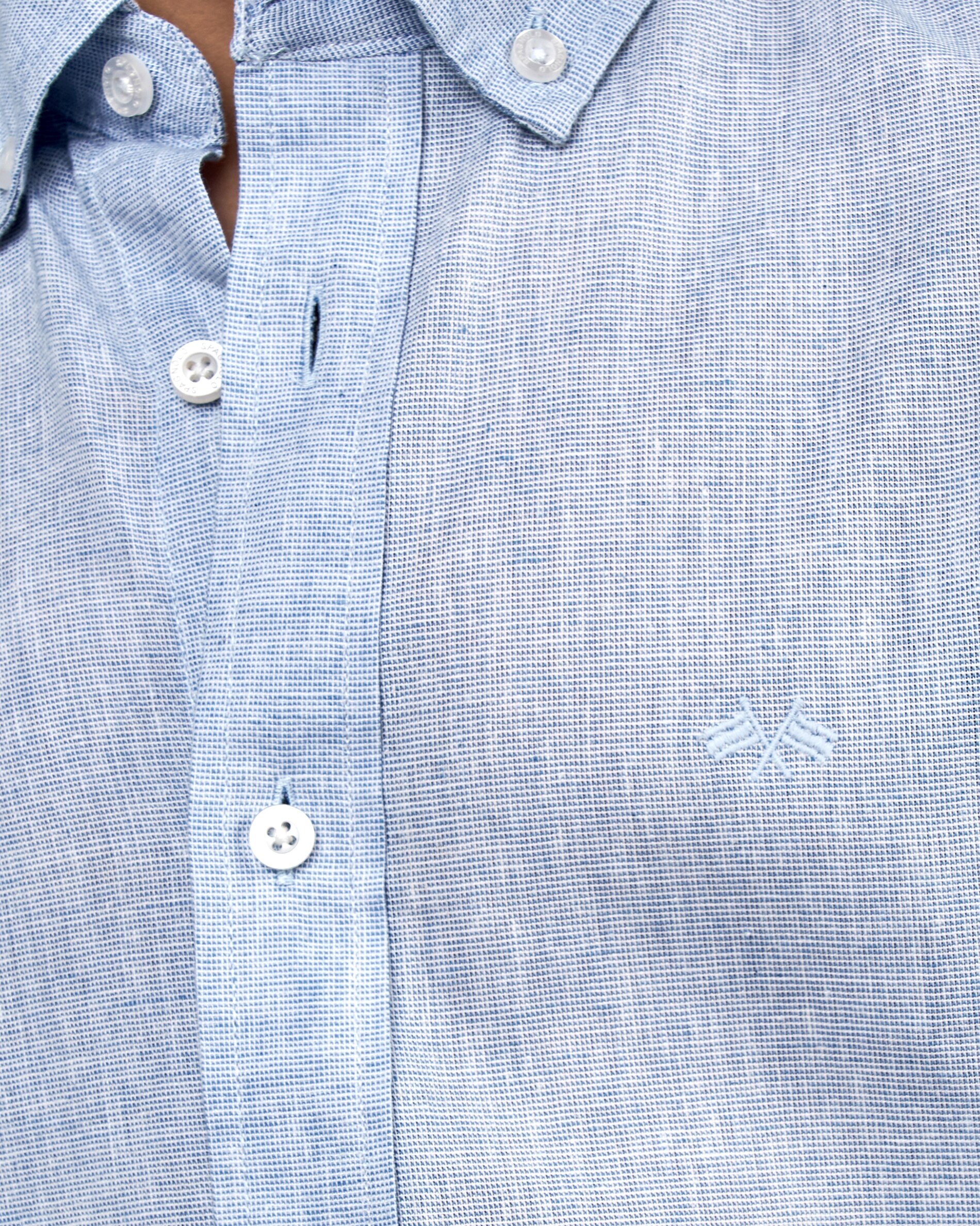 Camisa de Linho Azul-claro-2