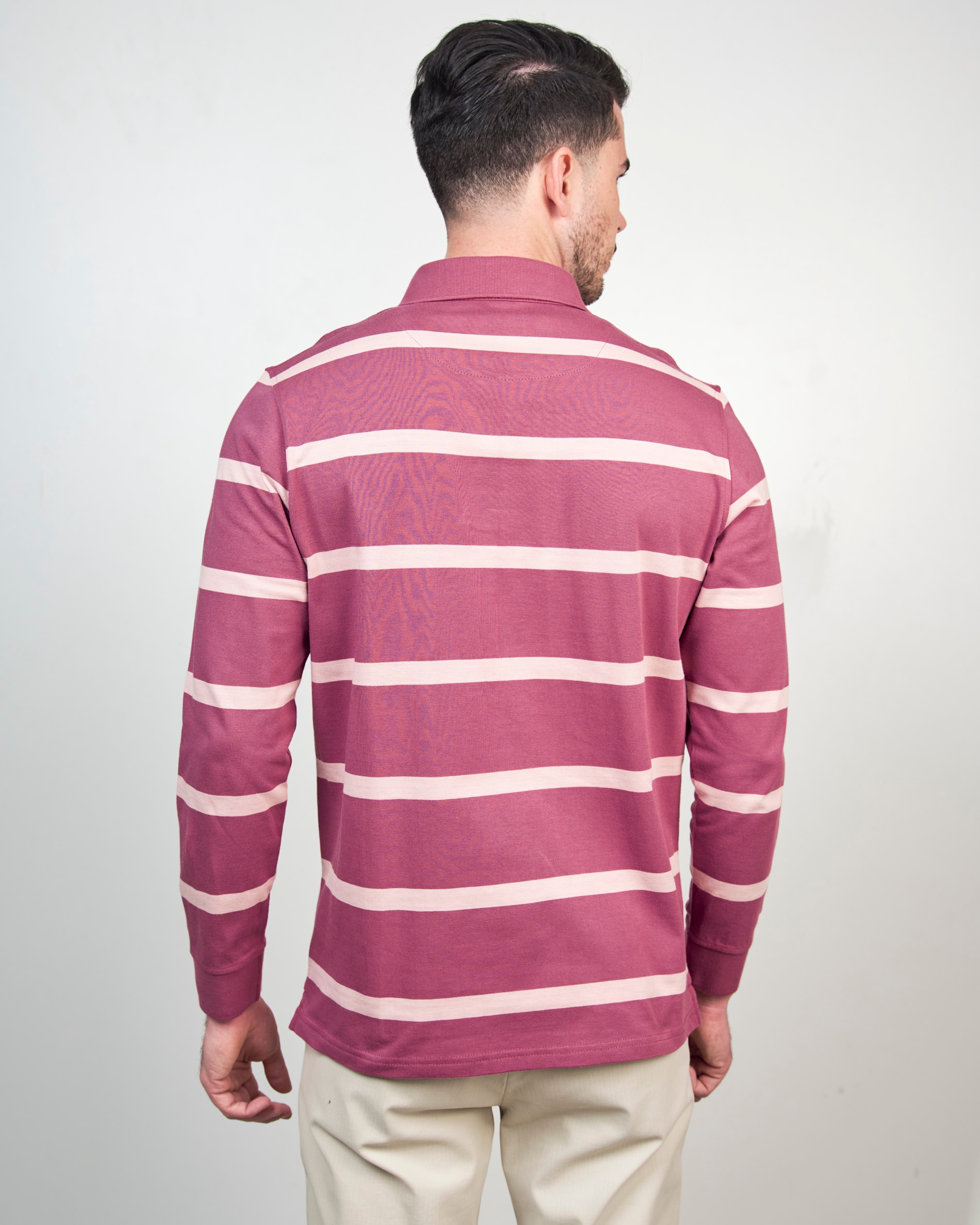 Polo de Manga Comprida Bordeaux-3