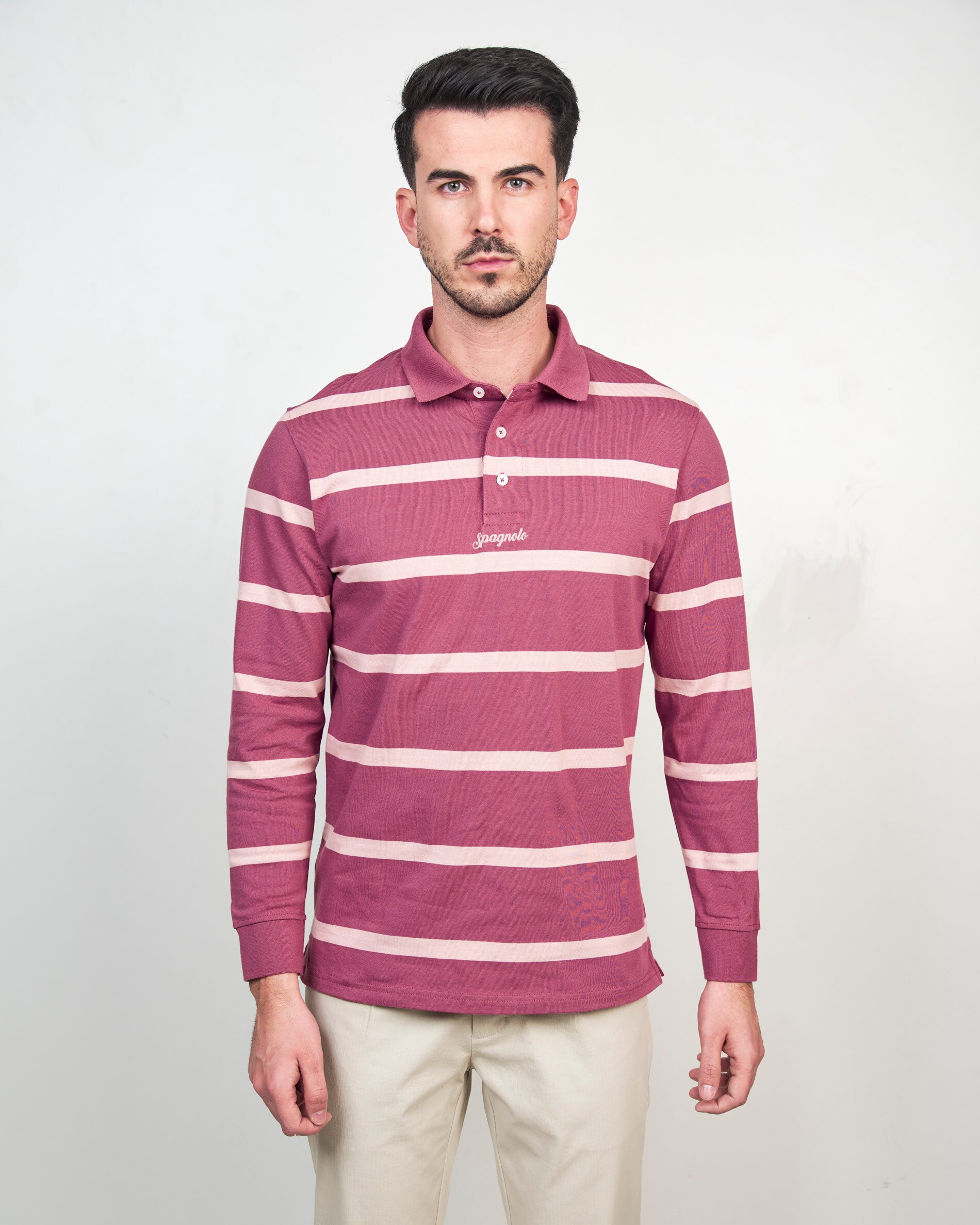 Polo de Manga Comprida Bordeaux-4