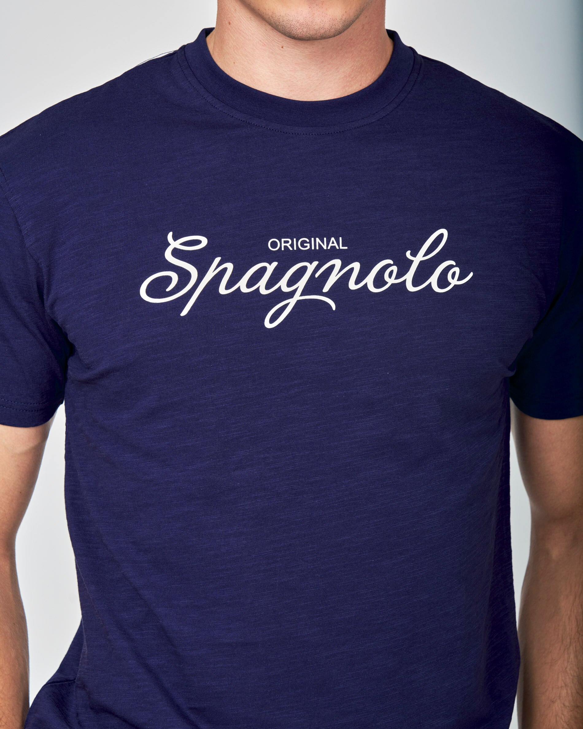 T-shirt Spagnolo Slub Azul-marinho-2