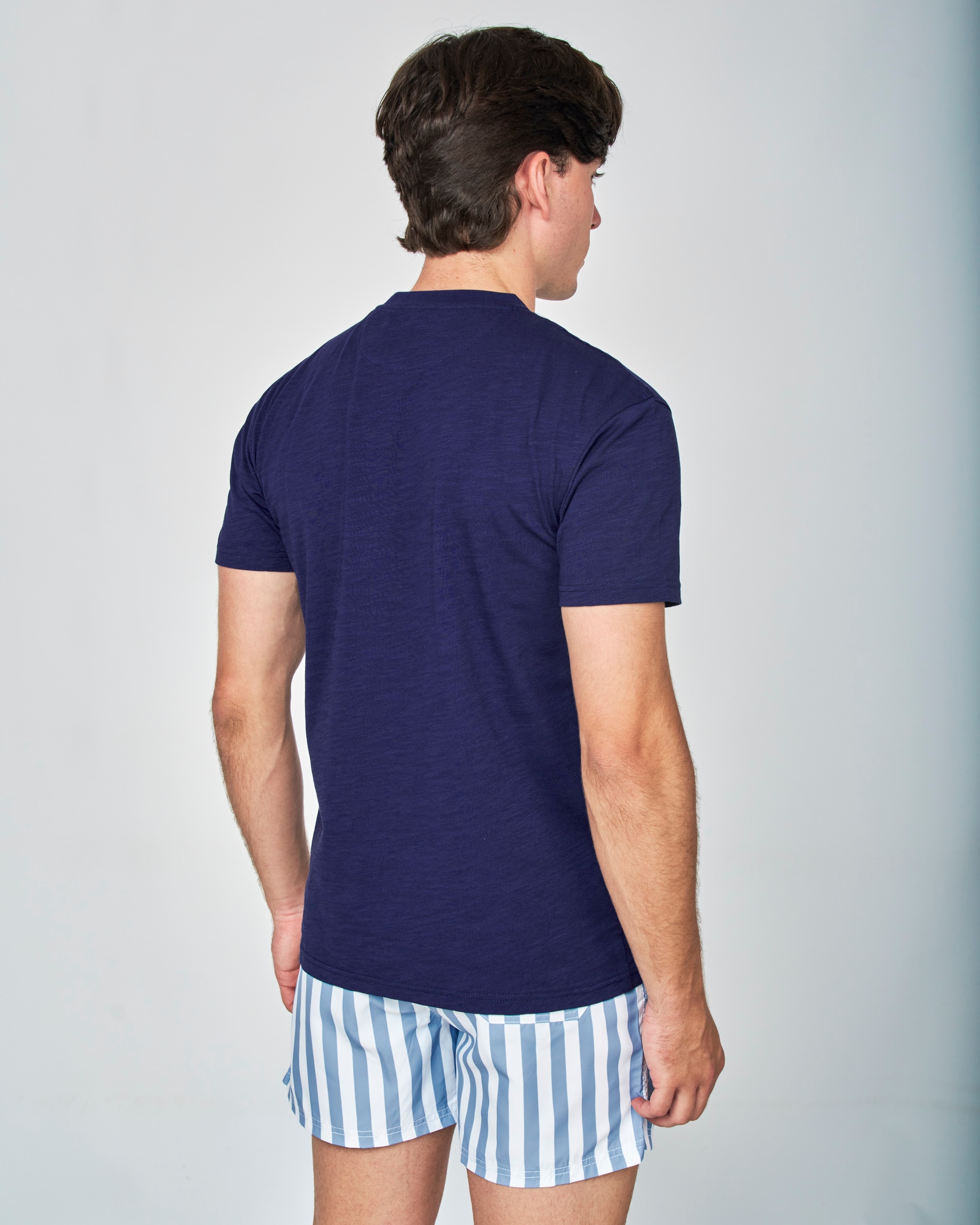 T-shirt Spagnolo Slub Azul-marinho-3