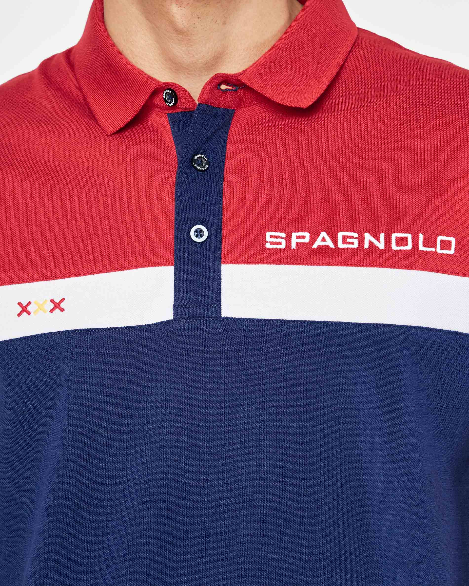 Polo Piqué Azul-marinho / Rosa-2