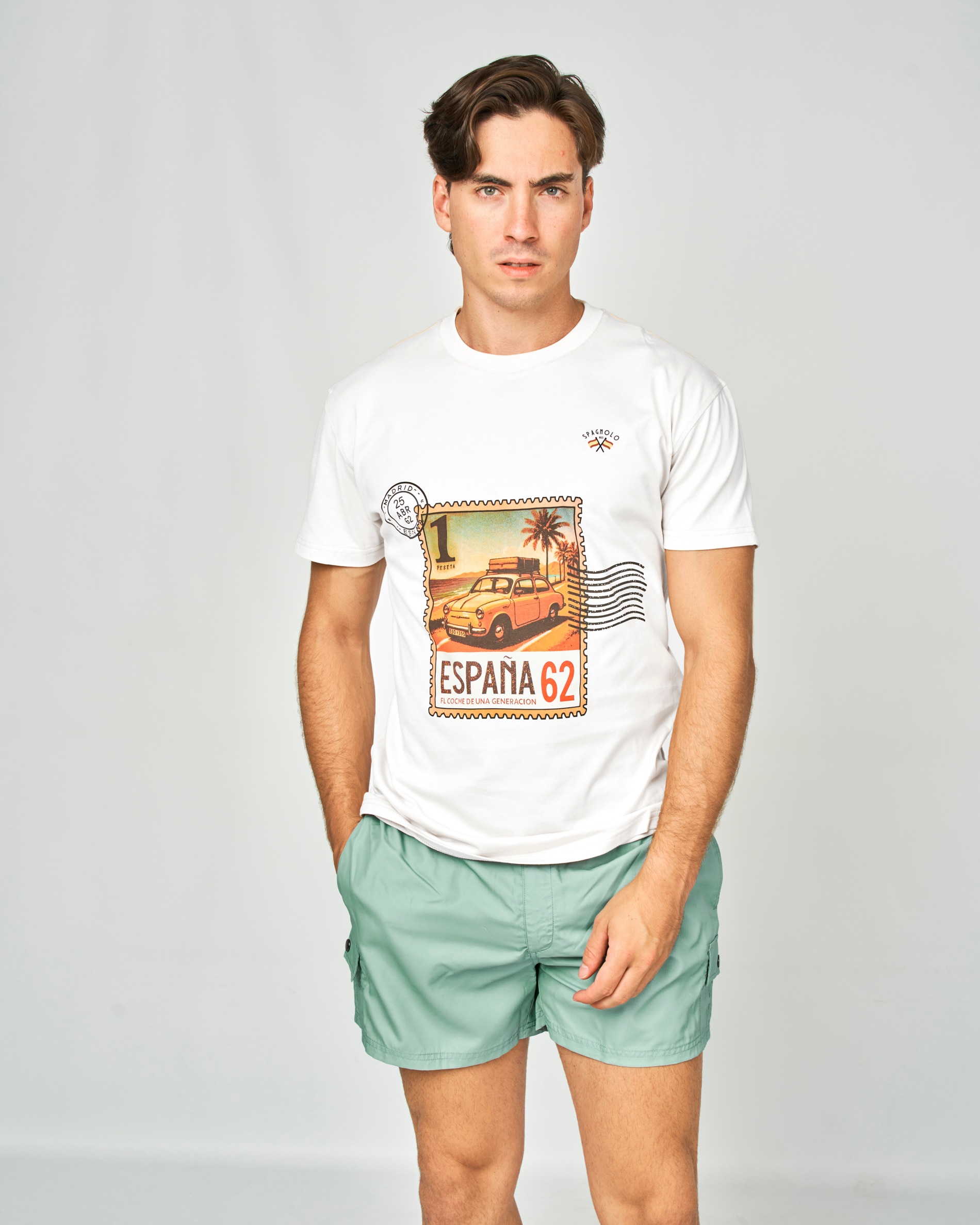 T-shirt Selo Espanha Branco-1