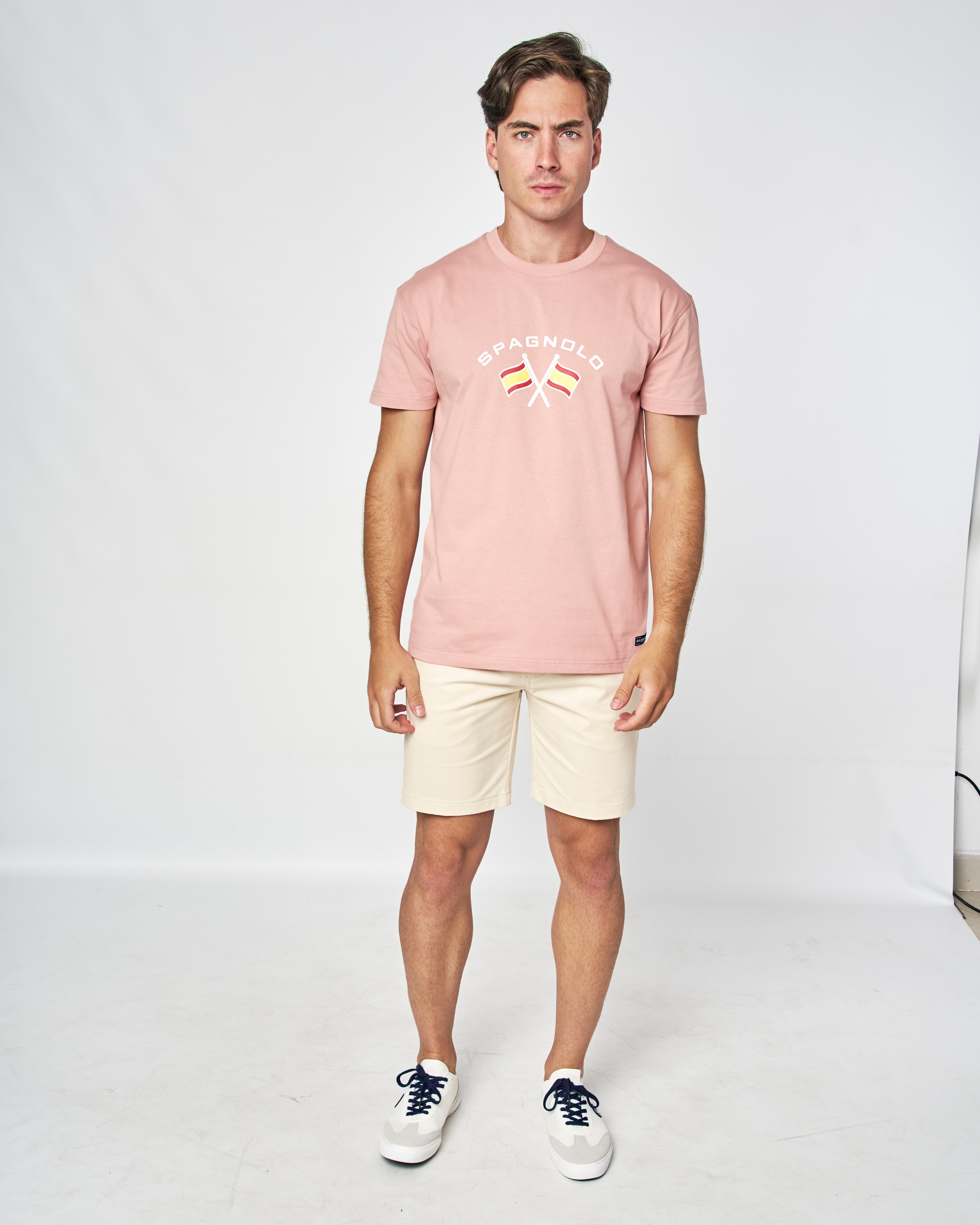 T-shirt de Malha Banderas Bege-3