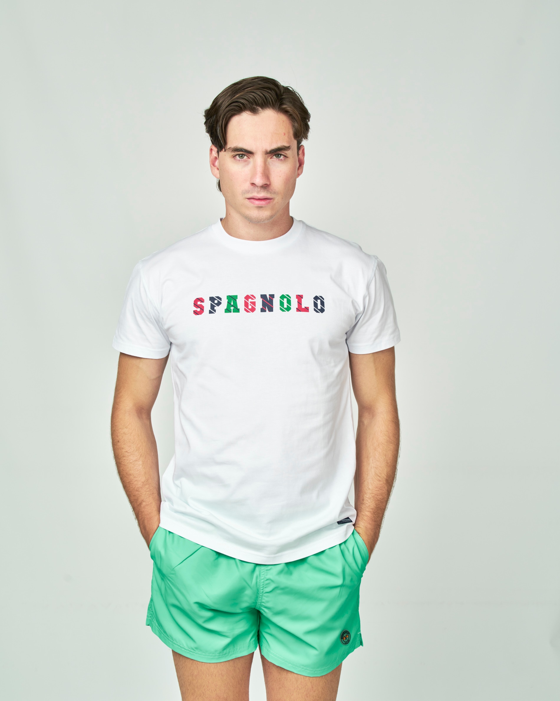 T-shirt Spagnolo em Cores Branco-1