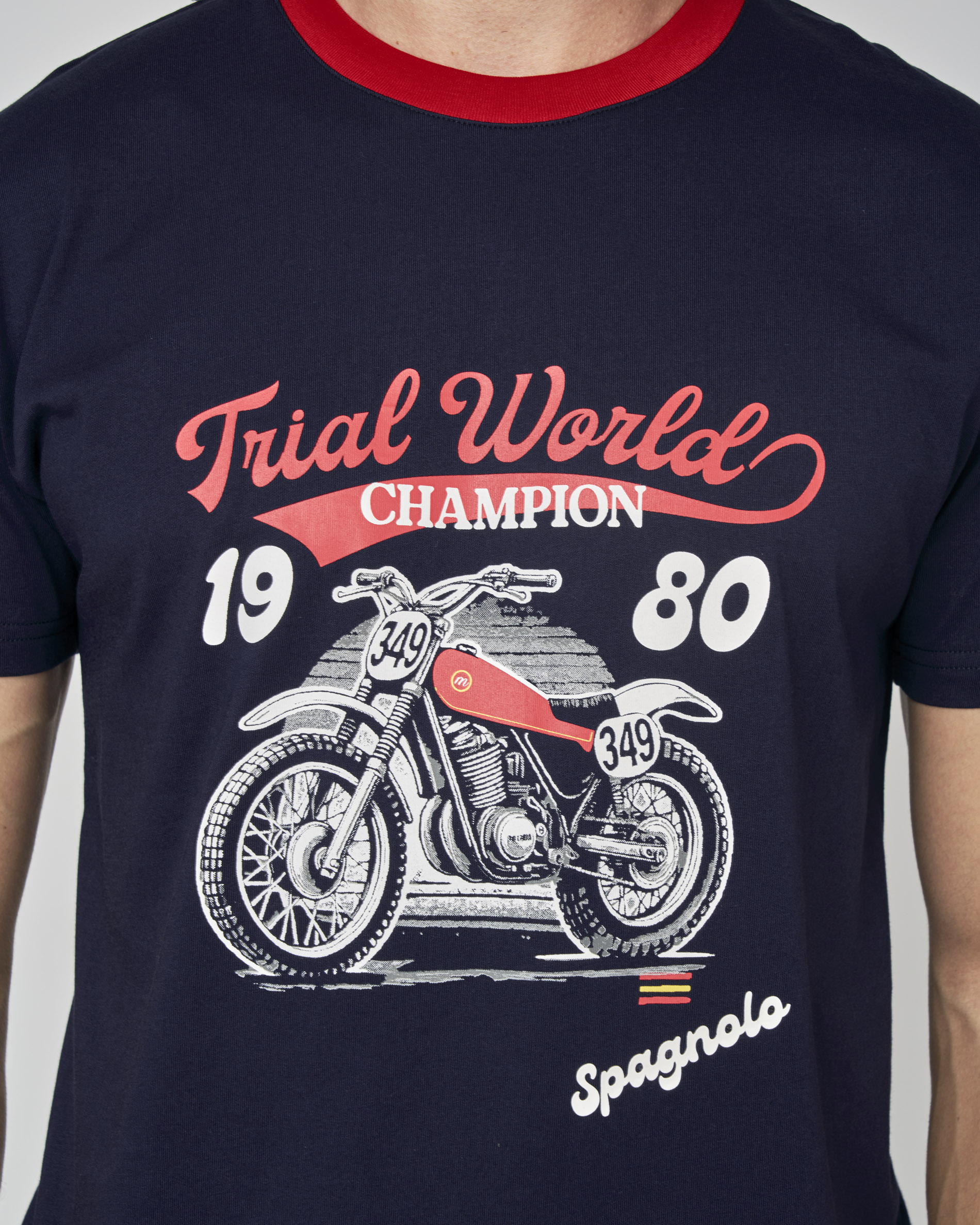 T-shirt Moto 1980 Azul-antracite-2