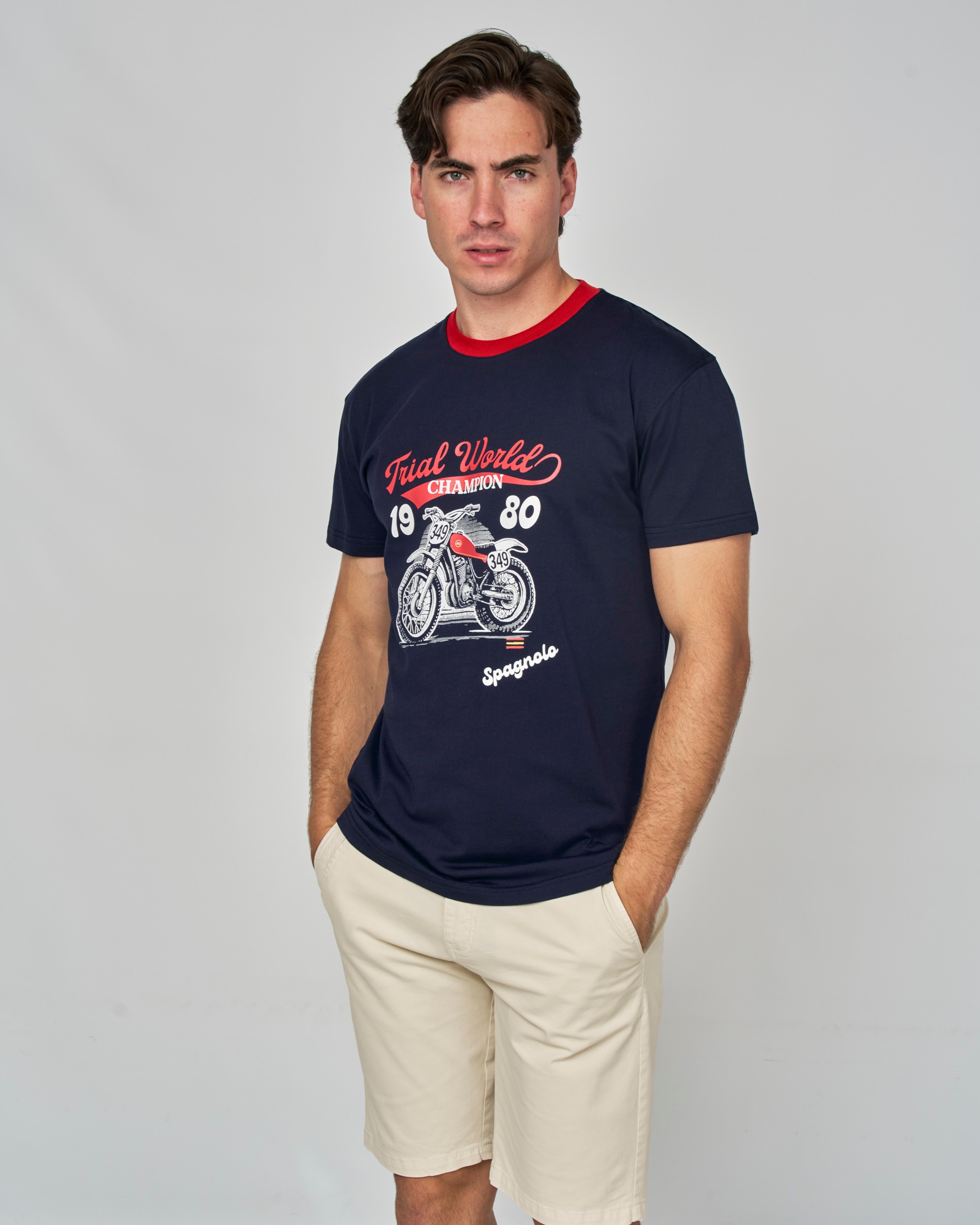 T-shirt Moto 1980 Azul-antracite-4