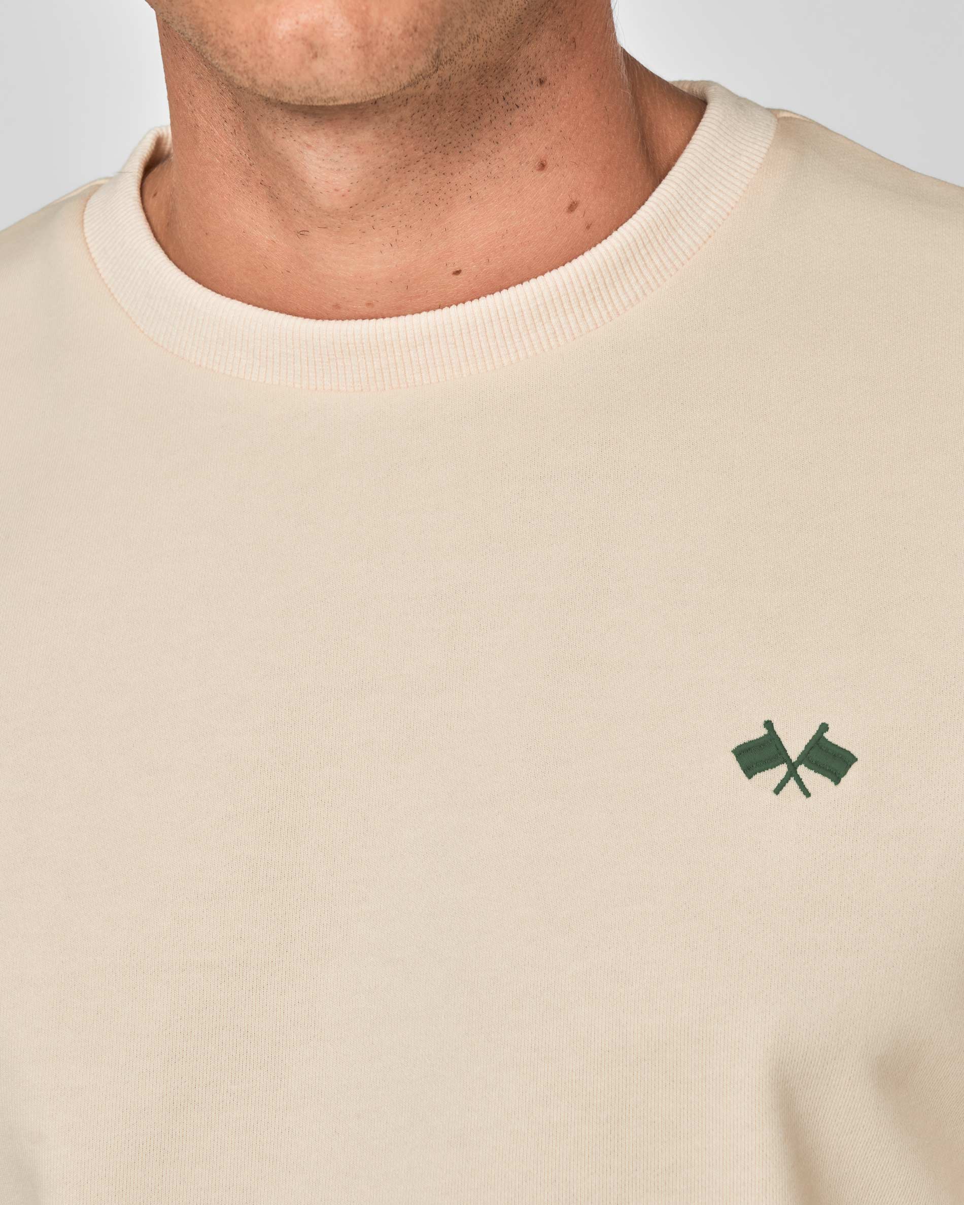 Sweat com Letras nas Costas Bege-2