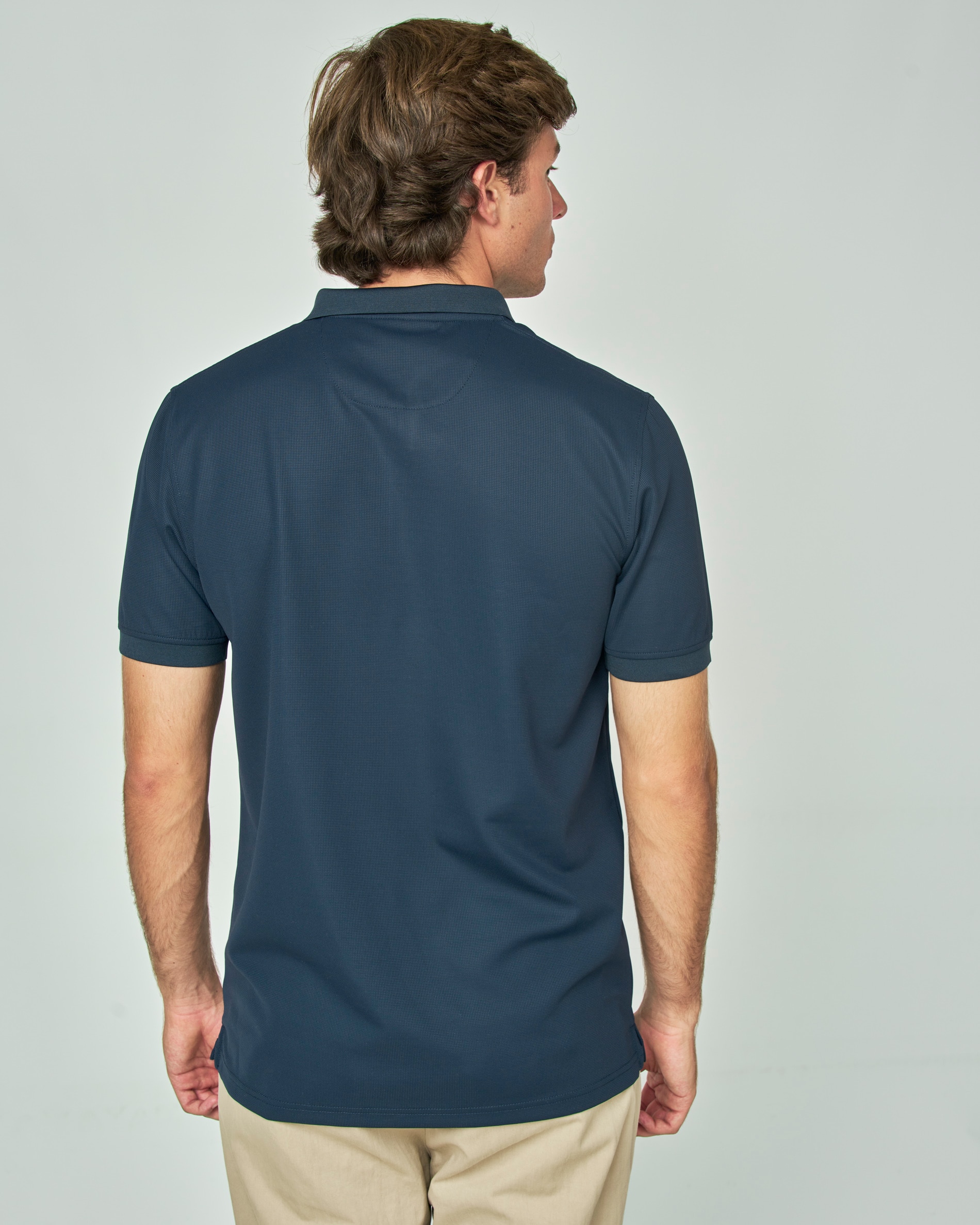 Polo Técnico Liso Azul-marinho-3
