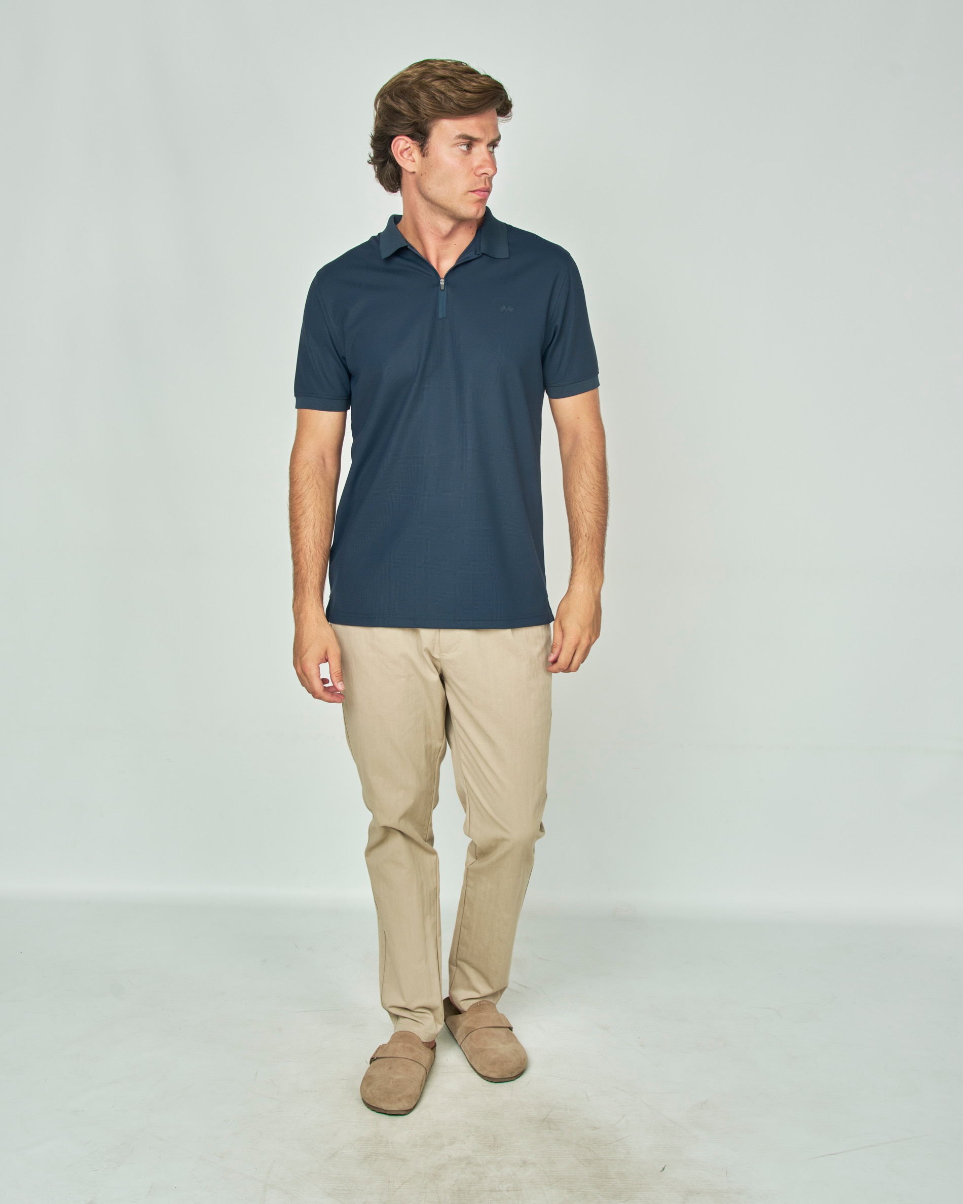 Polo Técnico Liso Azul-marinho-4