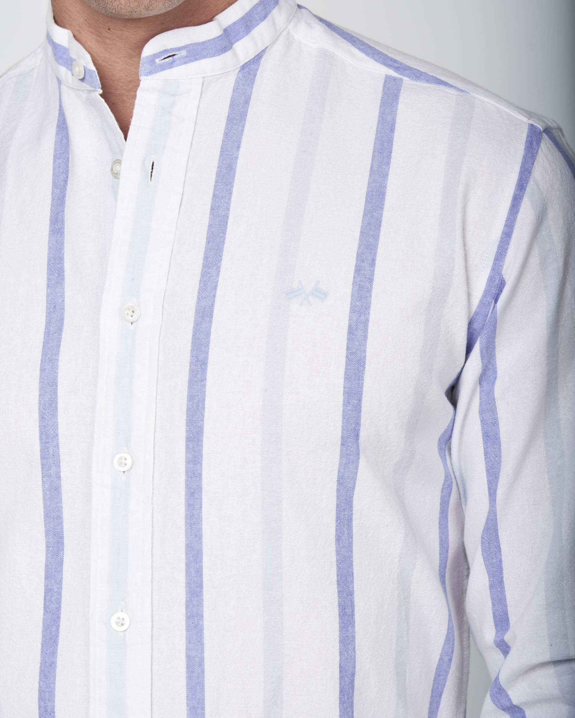 Camisa Mao Rústica Às Riscas Multicolor-2