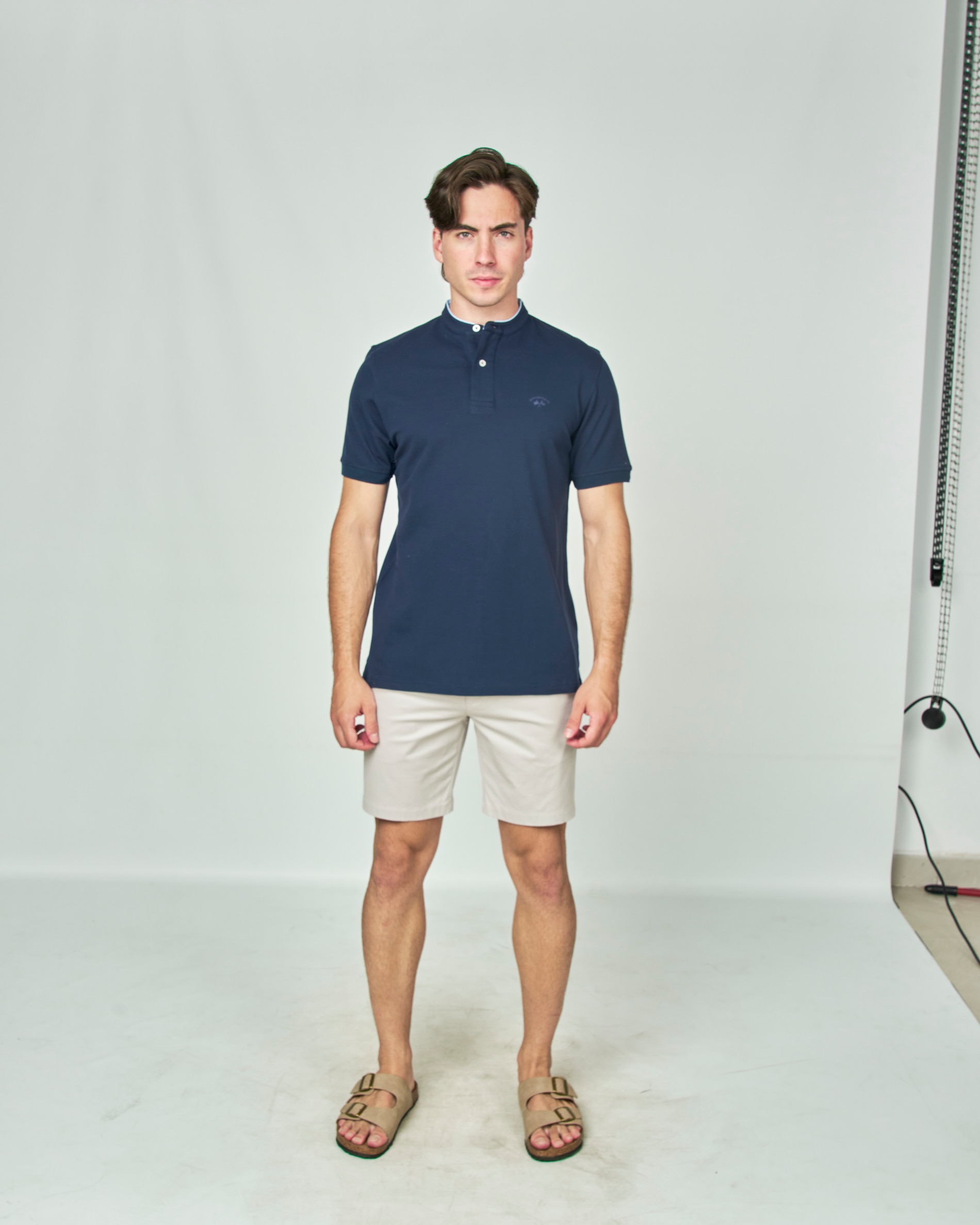 Polo Piqué Mao Liso Azul-marinho-4