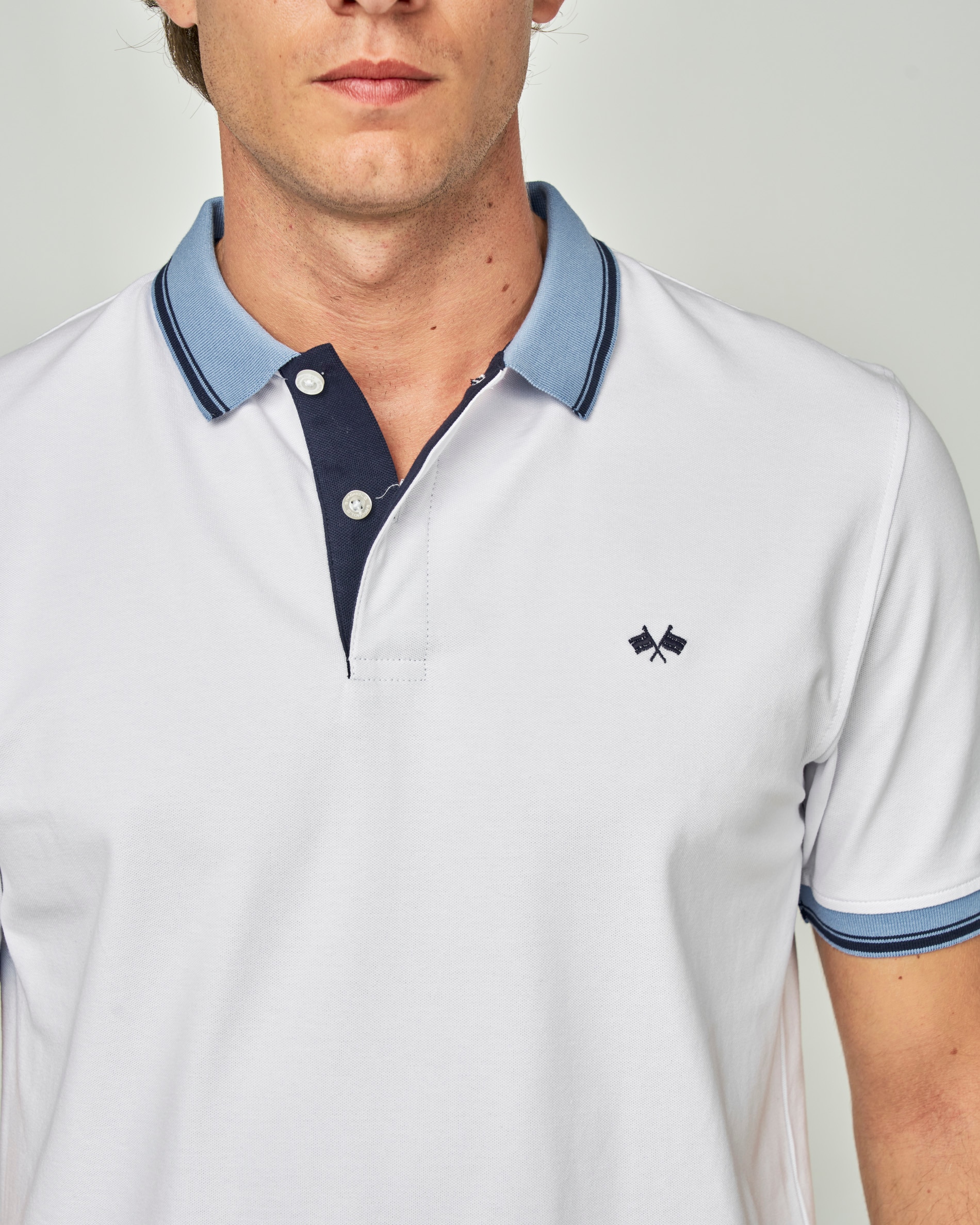 Polo Piqué Liso Branco-2