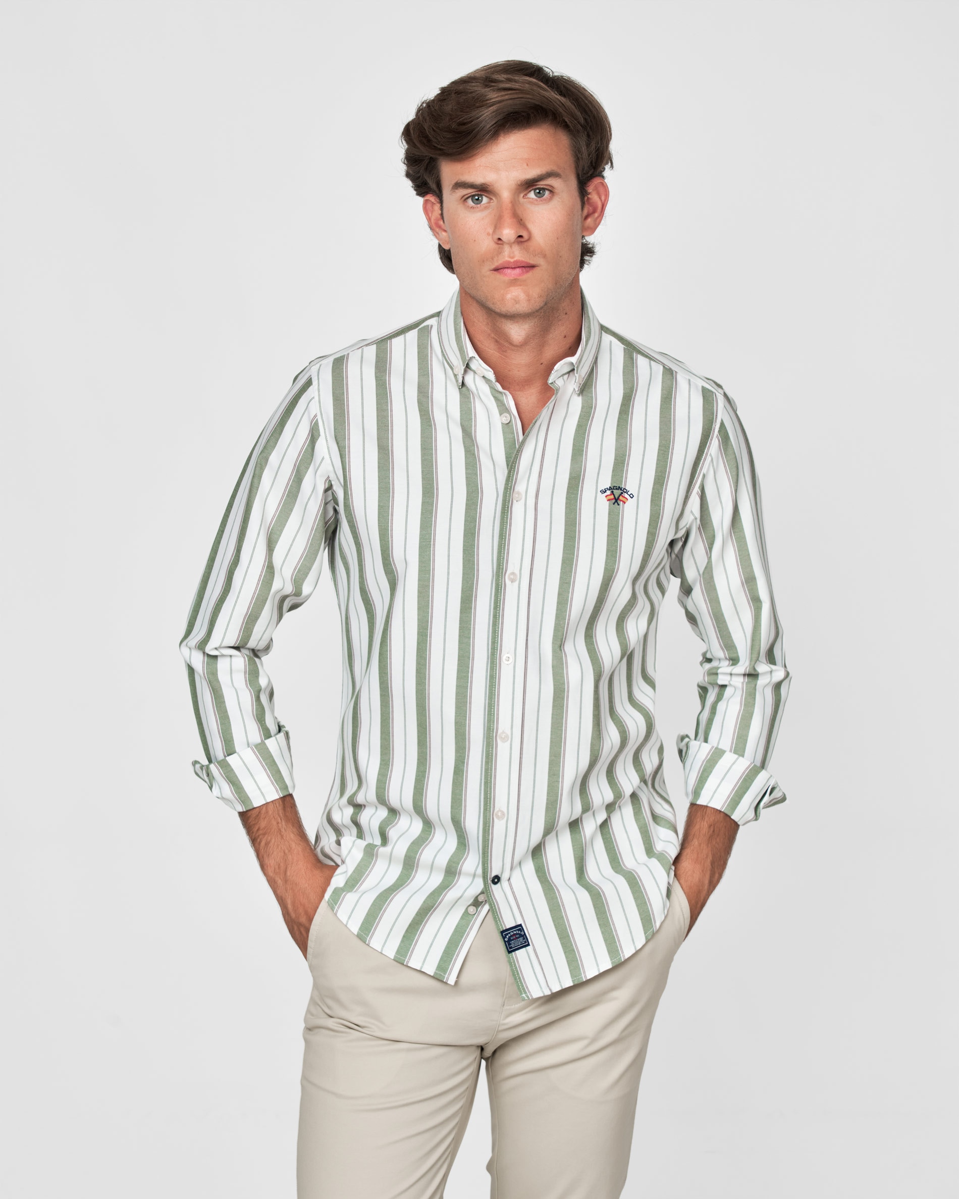Imagem 0 de Camisa Oxford Às Riscas