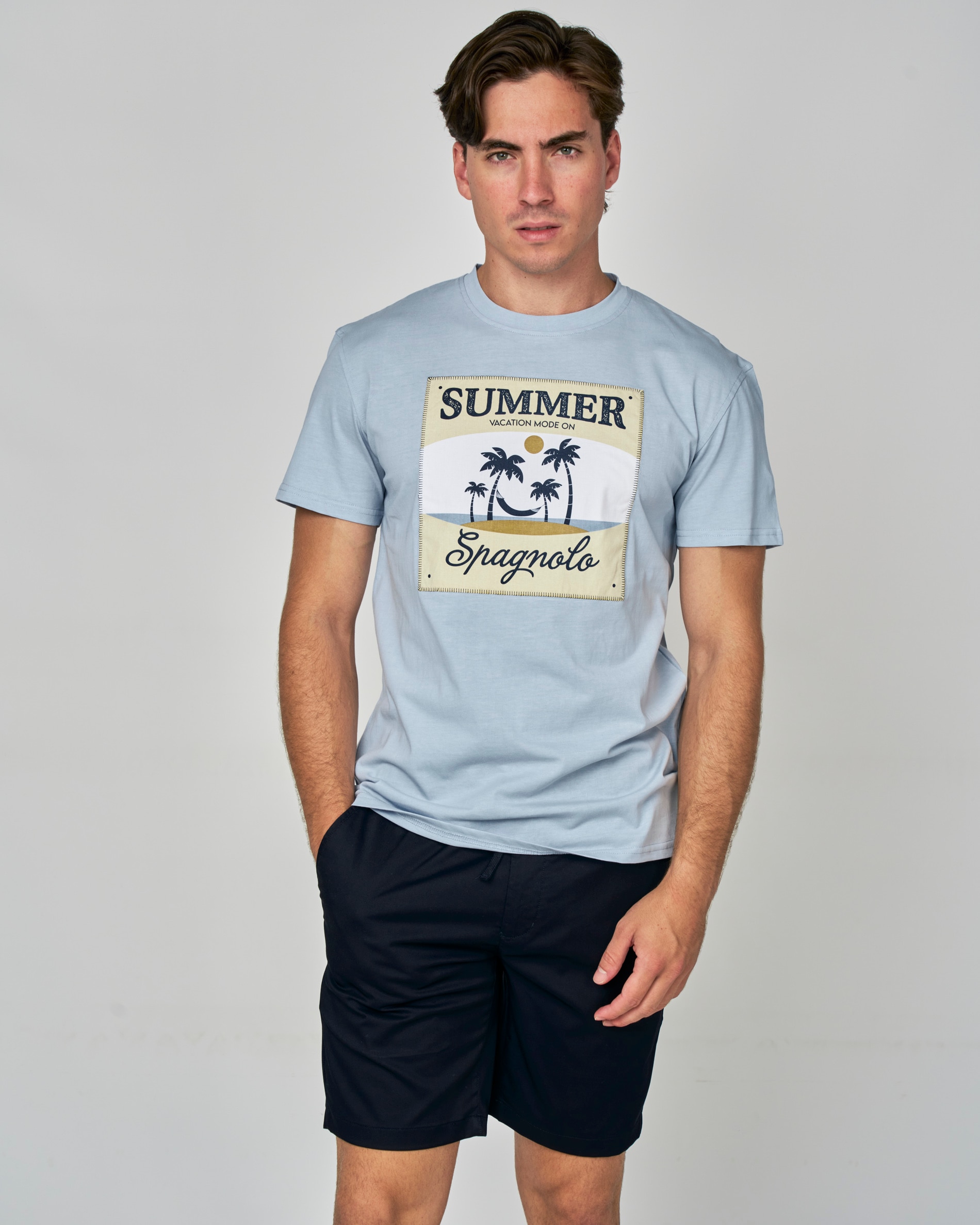 T-shirt Summer Spagnolo Azul-claro-1