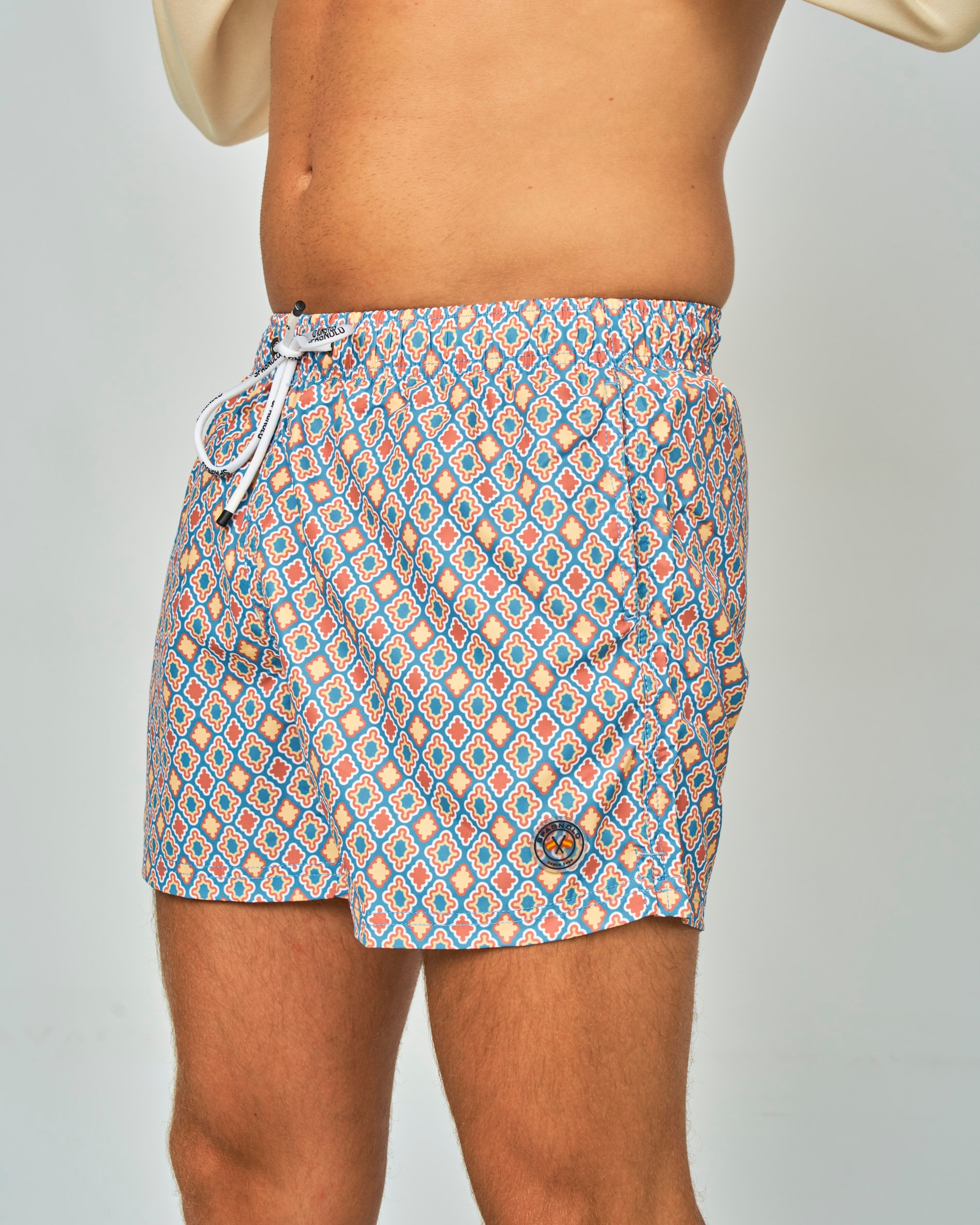 Fato de Banho Estampado Laranja-2