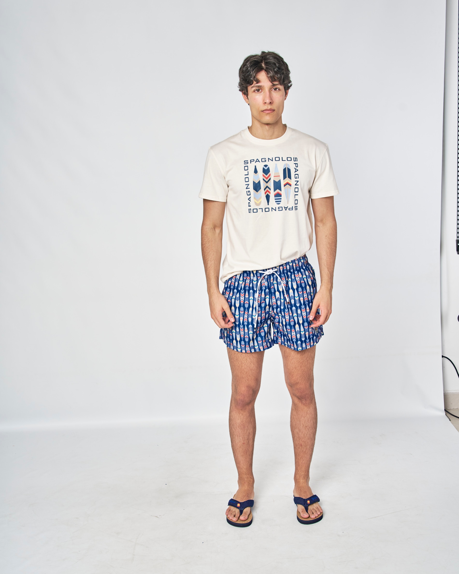Fato de Banho Estampado Azul-1