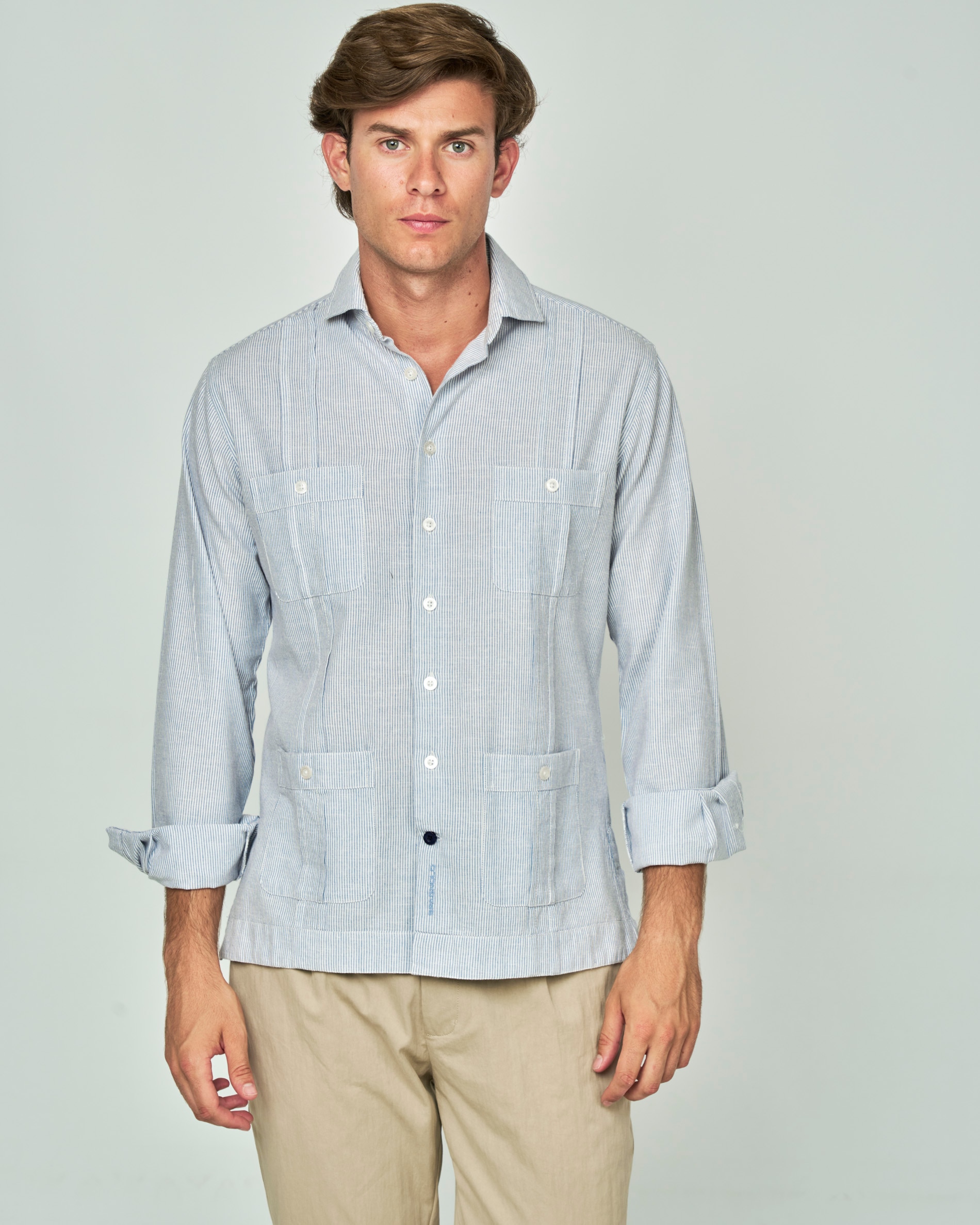 Imagem 0 de Camisa Cubana Rústica Às Riscas