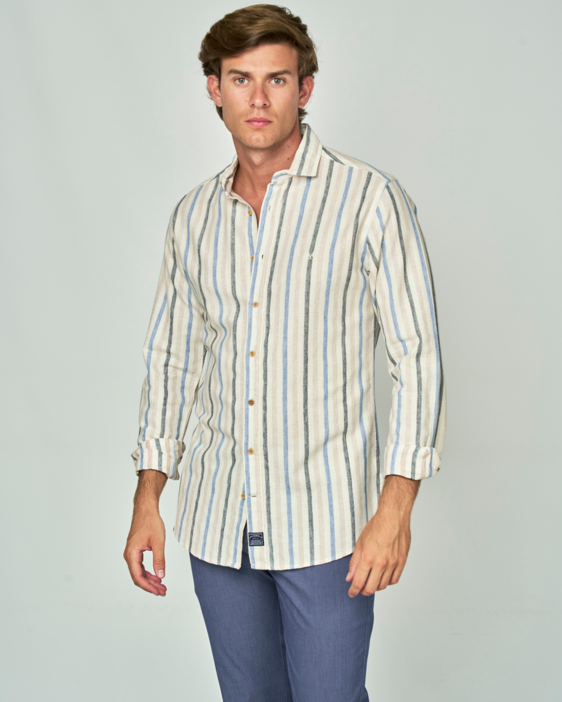 Imagem 0 de Camisa Rústica Às Riscas