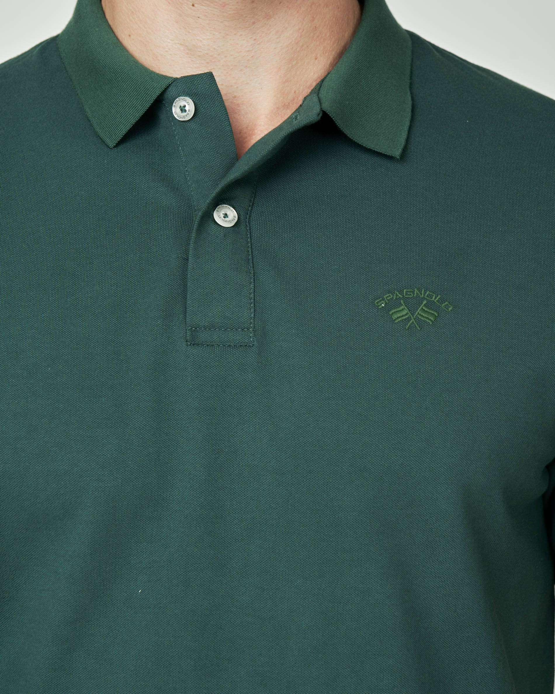 Polo Piqué Liso Verde-militar-2