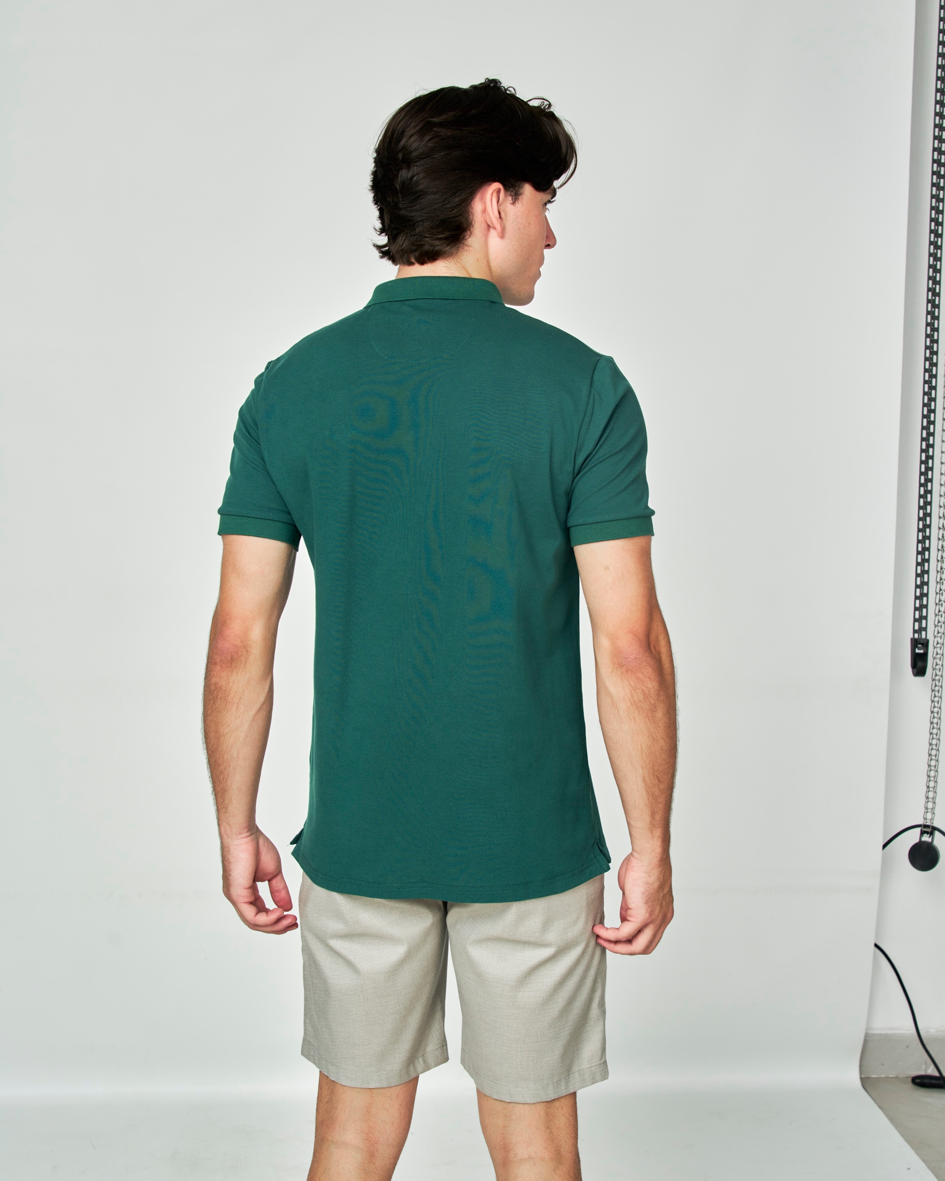 Polo Piqué Liso Verde-militar-3