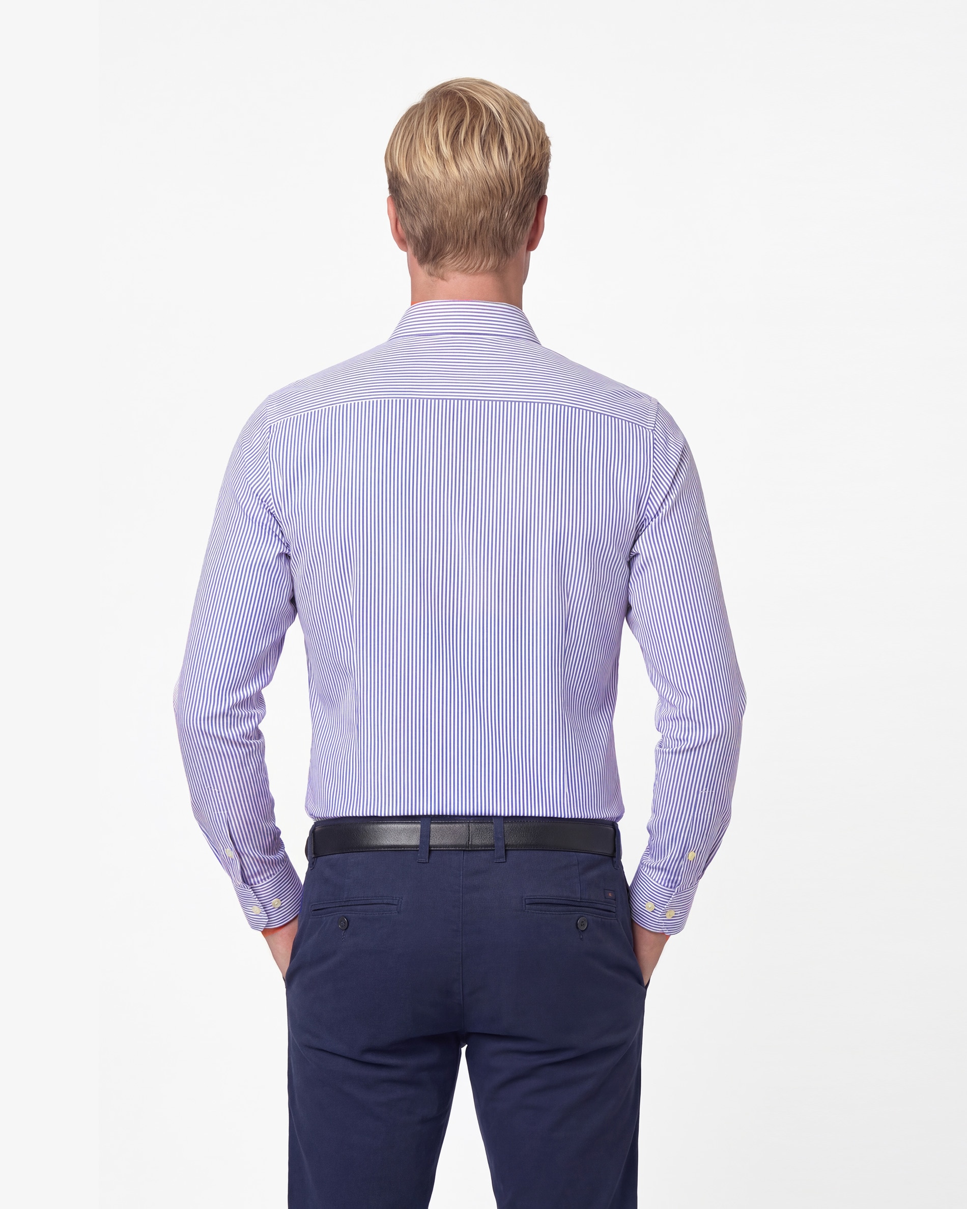 Camisa Formal em Popelina Azul-claro-3